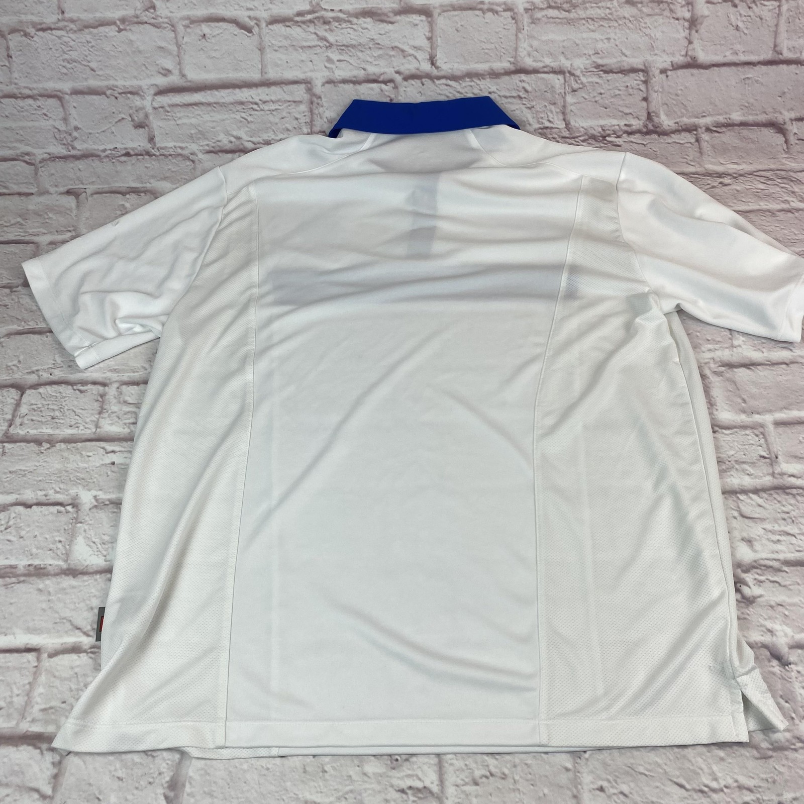 Florida Gators Shirt Mens Large White Blue NCAA Football Nike Dri-FIT Polo