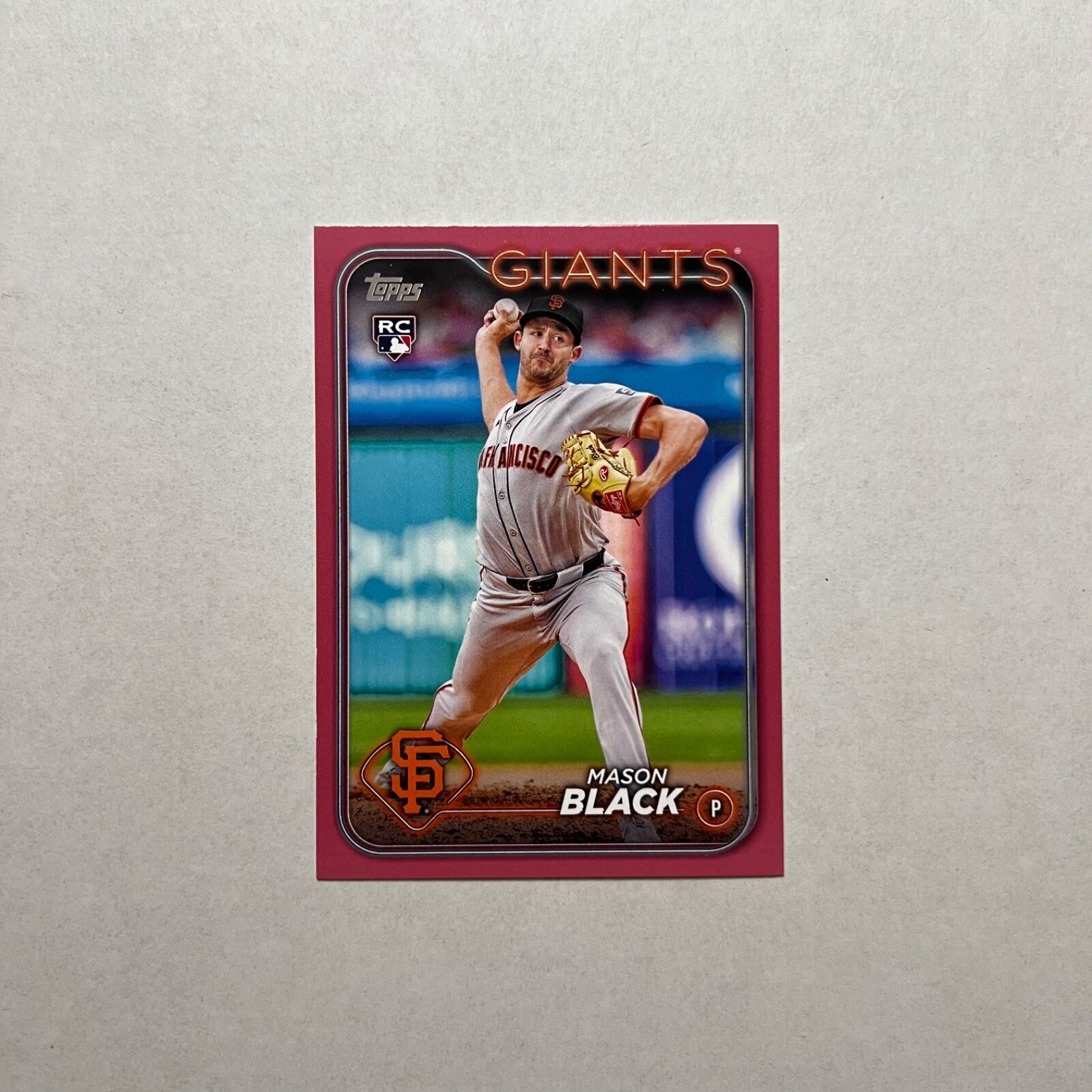 2024 Topps Update Series Mason Black RC #US179 Mother’s Day Pink #/50 Giants