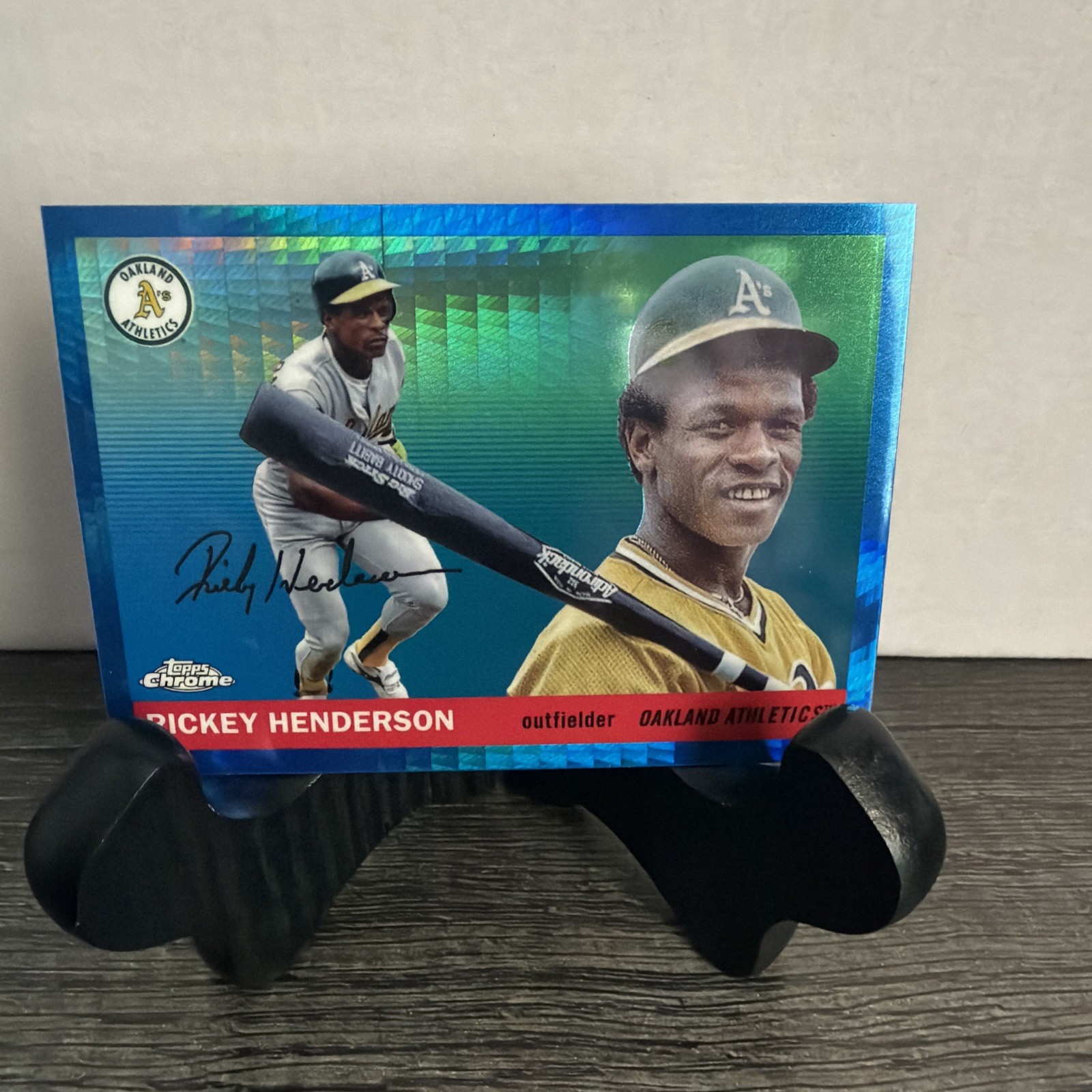 2025 Topps Chrome Platinum-#320 Rickey Henderson Blue Prizm Refractor