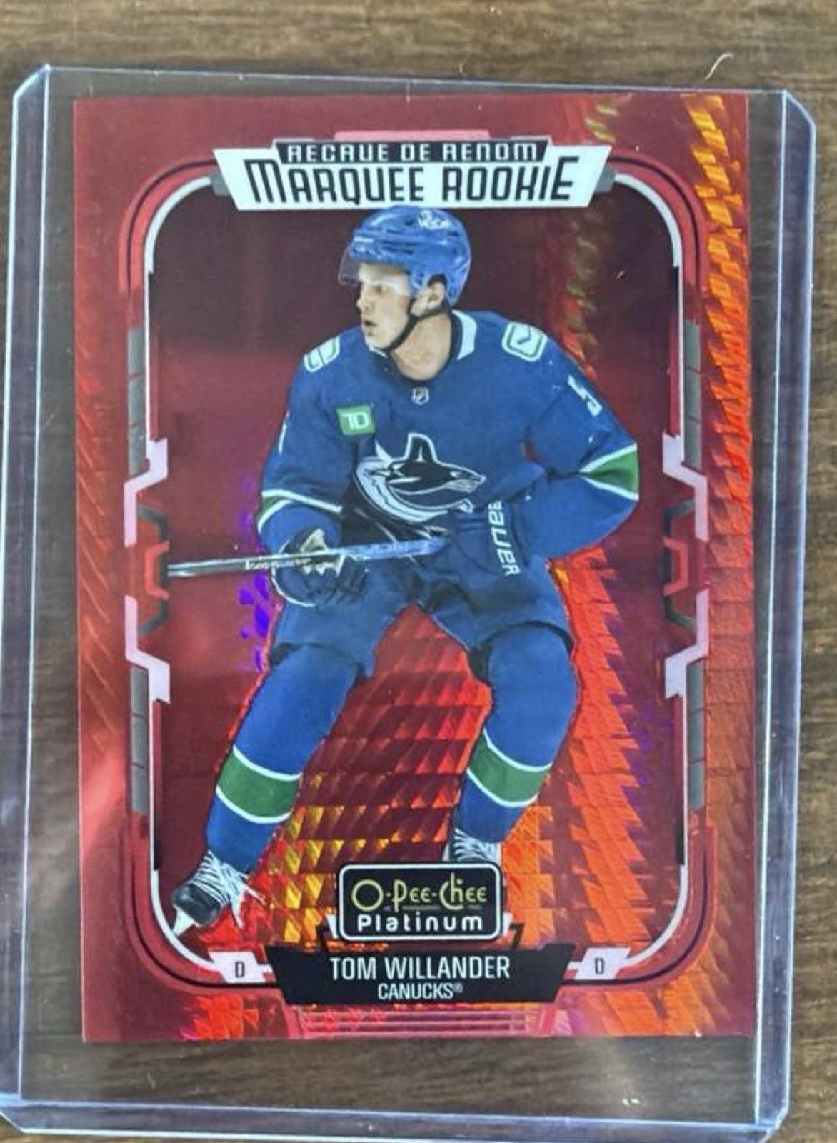 O-Pee-Chee 2025-26 Platinum Marquee Rookies RC Tom Willander #294 Red Prism /199