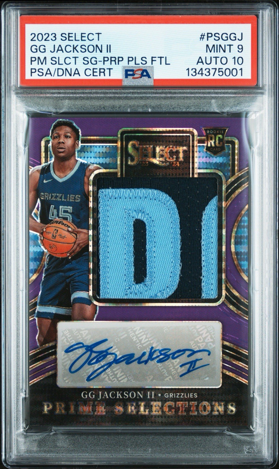2023 Select Prime Selections Signatures #PSGGJ Purple RPA GG Jackson /15 *Read*
