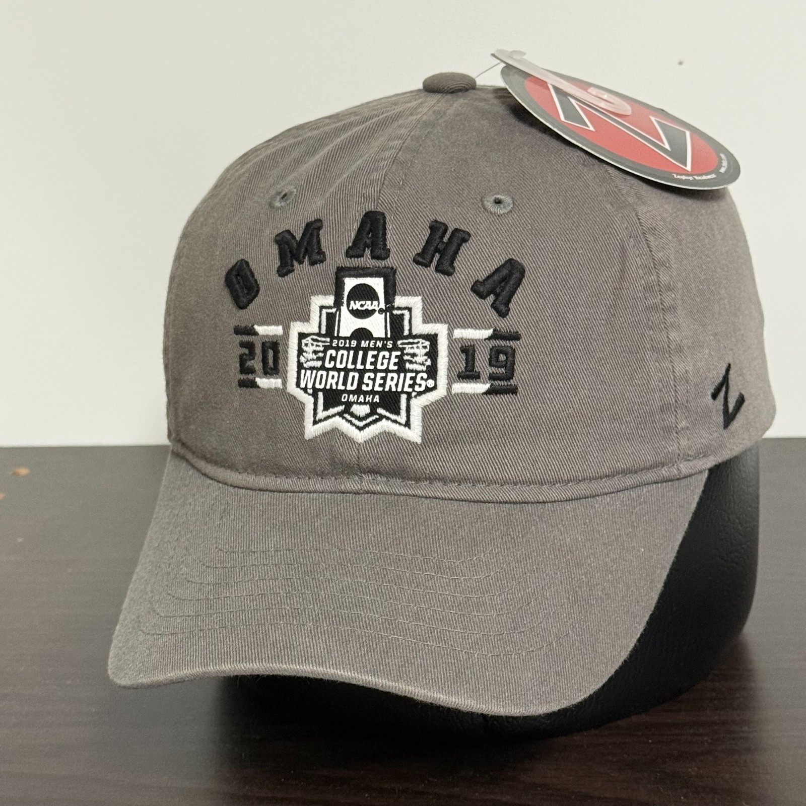 2019 College World Series Hat Adult Adjustable Gray Omaha Zephyr NCAA NEW!