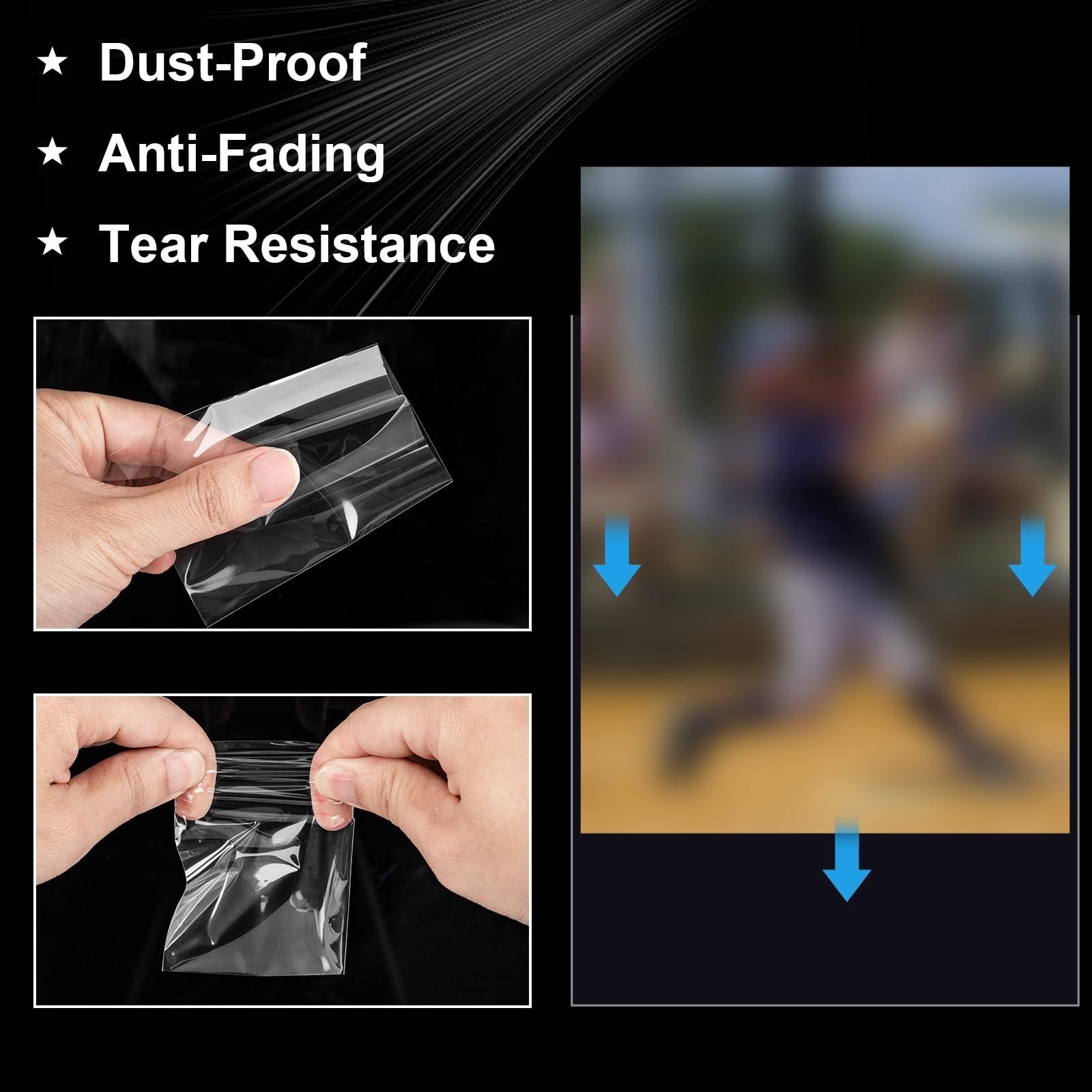 1000 Ct Trading Card Sleeves – Clear Plastic Protectors for Baseball Sports Card