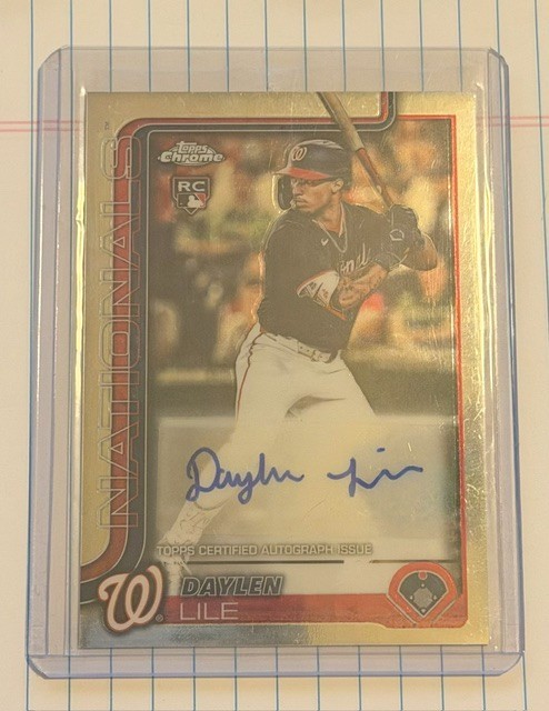 2025 Topps Chrome Update Daylen Lile Rookie Autograph Nationals AC-DL