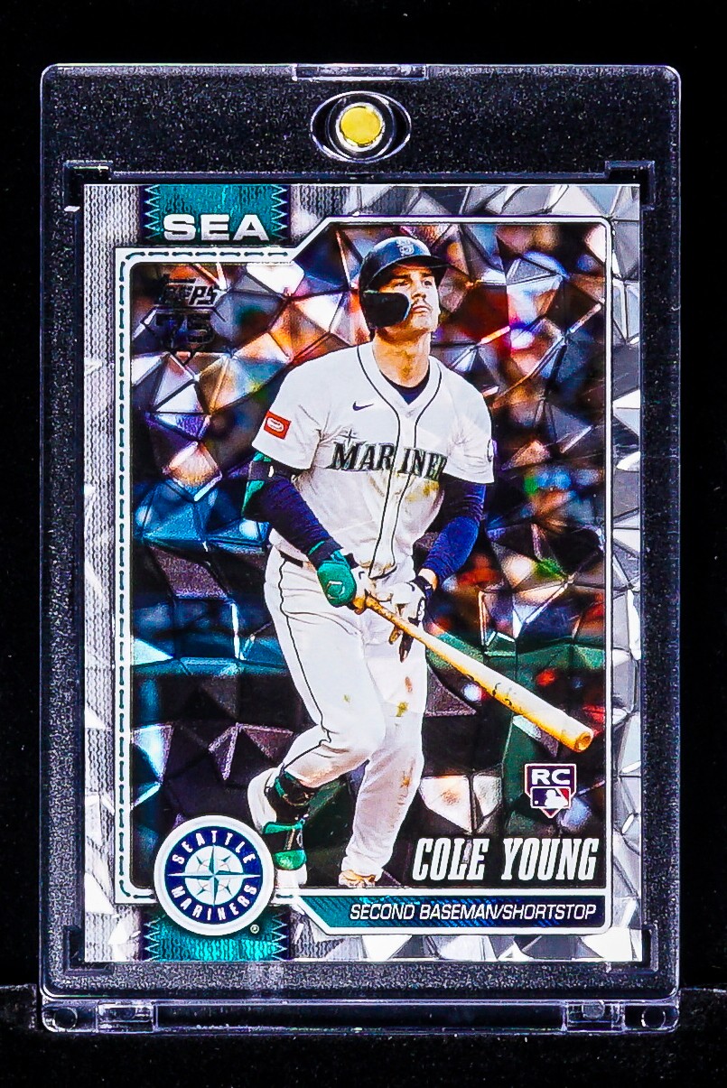 Cole Young RARE DIAMOND REFRACTOR INVESTMENT ROOKIE CARD Seattle Mariners SP RC