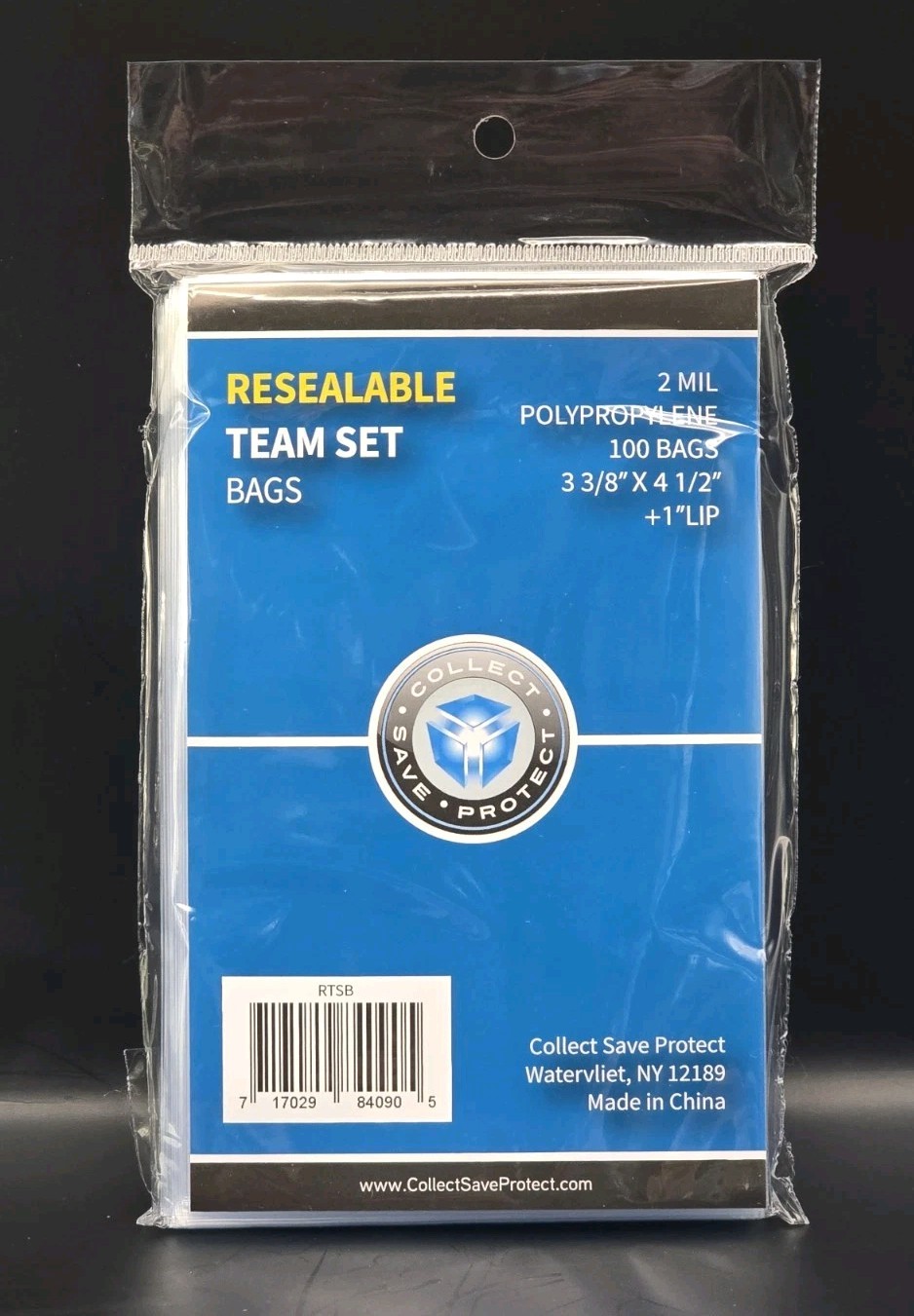 1 Pack (100x) CSP Resealable Team Set Bags 3 3/8″ x 4 1/2″ Sleeves
