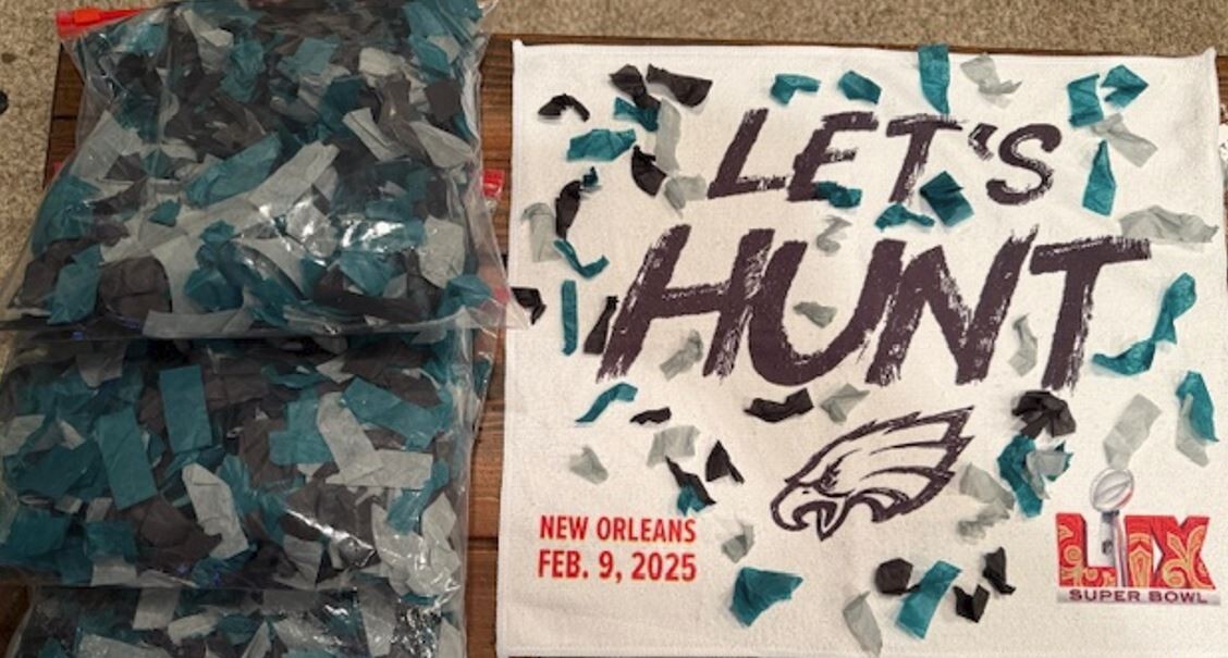 Super Bowl LIX EAGLES Confetti Authentic 40+ Pieces