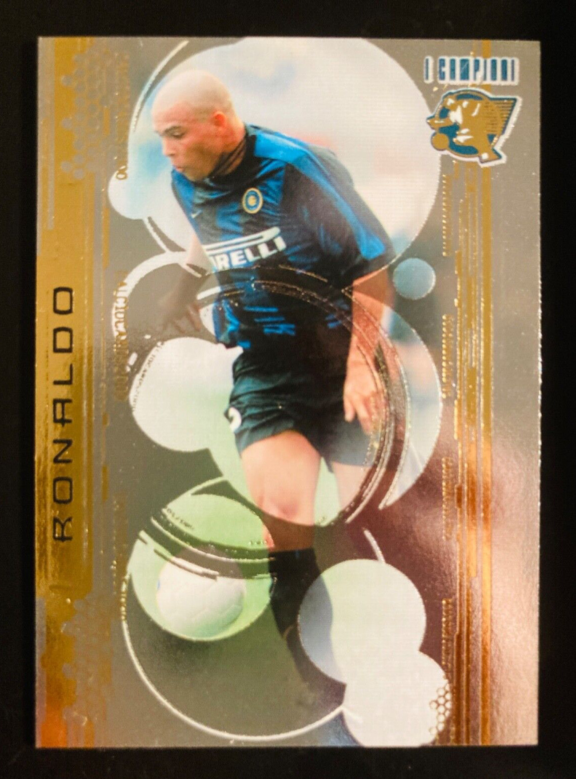 1999-00 Panini Calcio cards 2000 Campioni C4 Ronaldo Inter Milan gold foil card