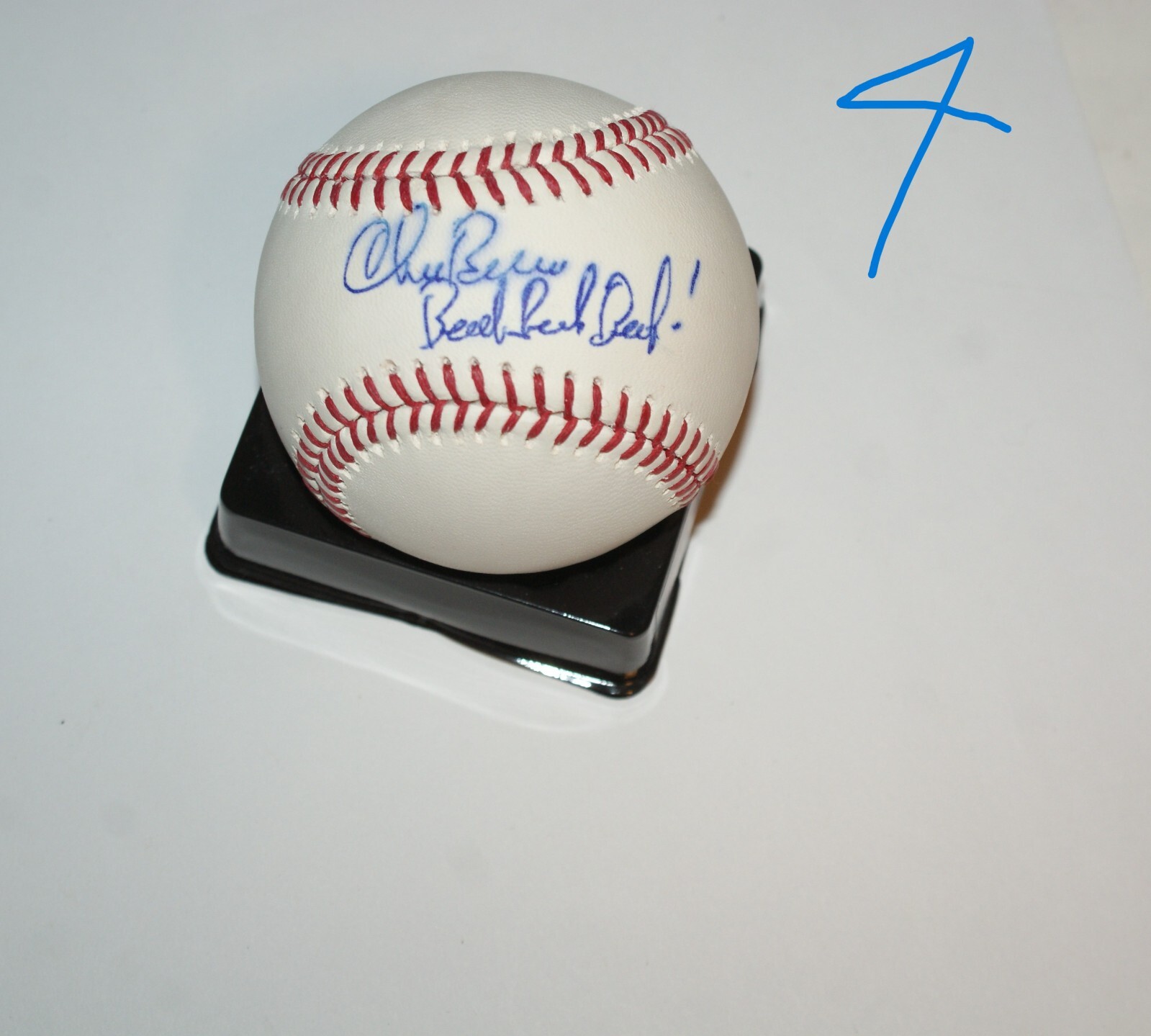 CHRIS BERMAN SIGNED BASEBALL OMLB ESPN SPORTSCASTER BOOMER COA BACK BACK BACK