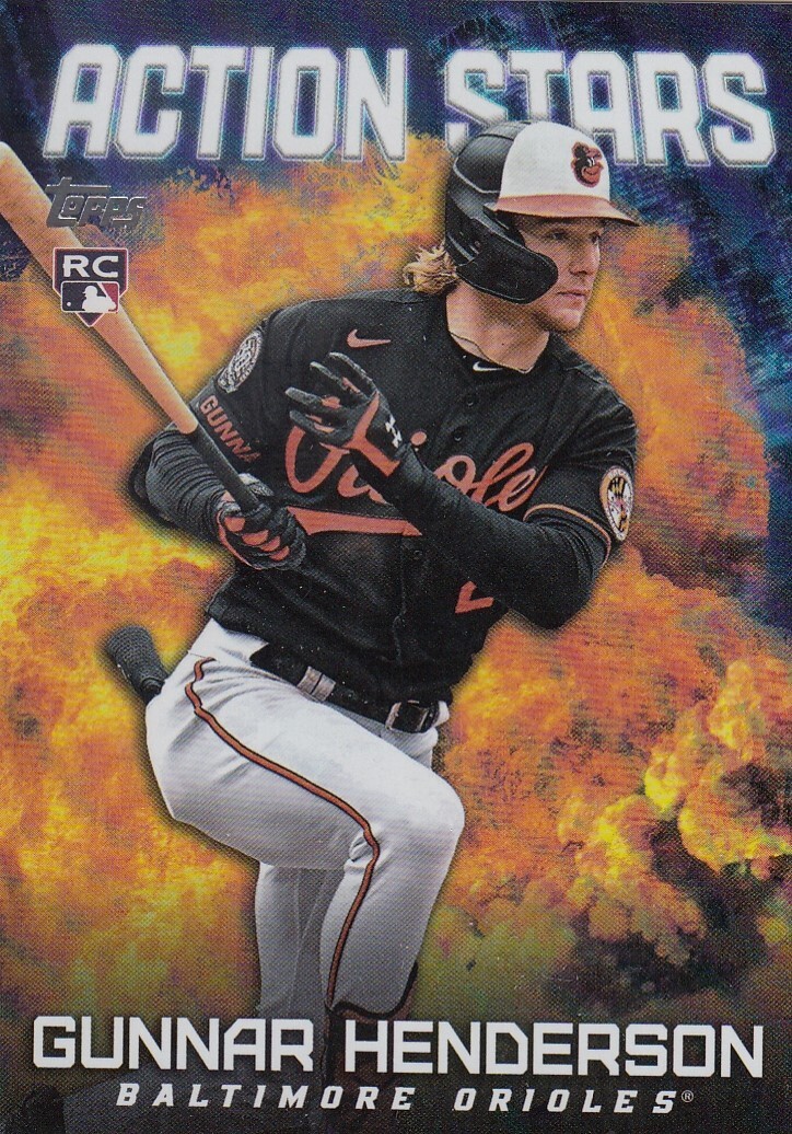GUNNAR HENDERSON TOPPS UPDATE ROOKIE ACTION STARS RC ORIOLES #2 2023 23