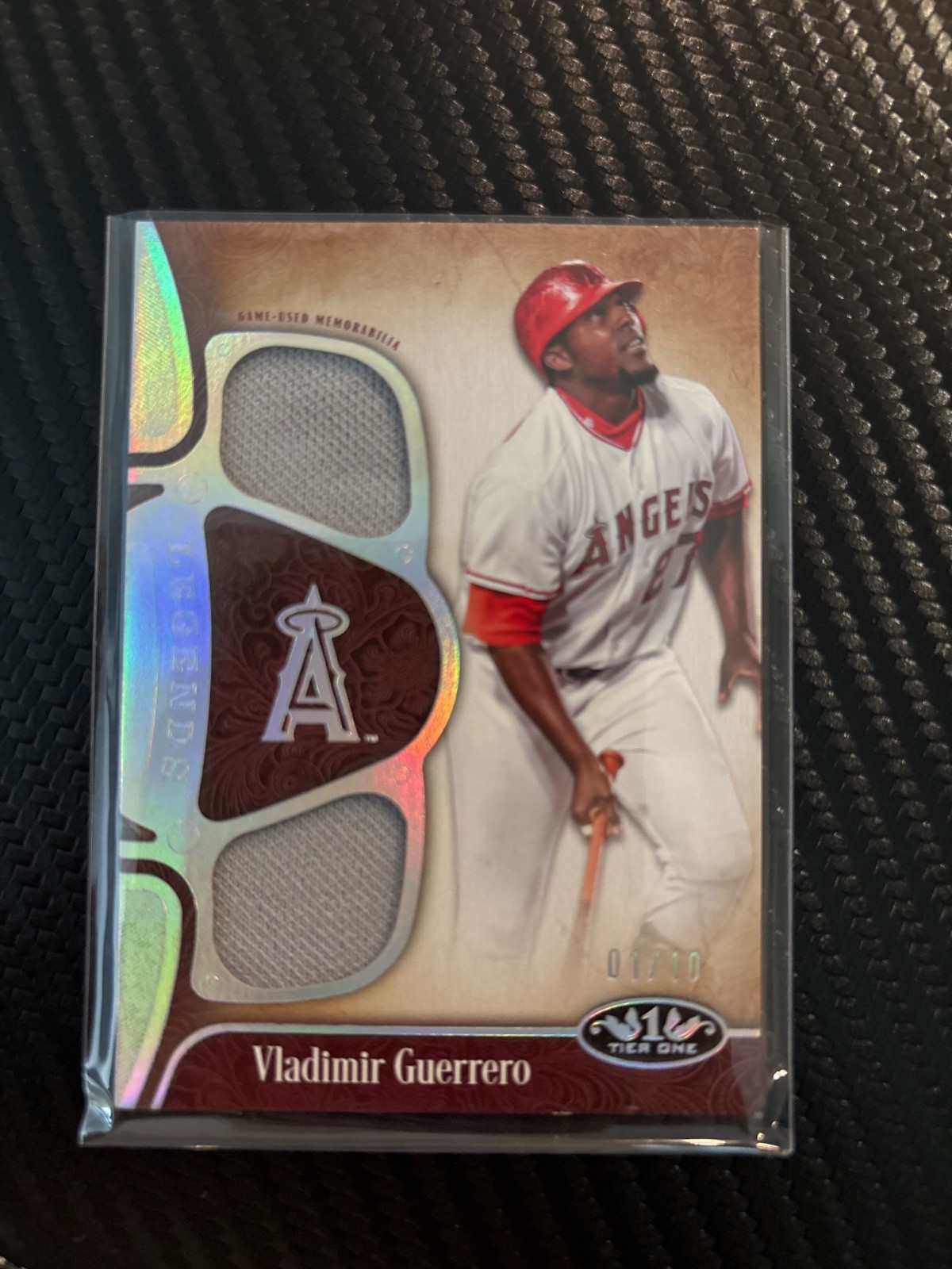 2026 Topps Tier One Vladimir Guerrero Sr Legend Dual Relic /10 Angels HOLO SILVE