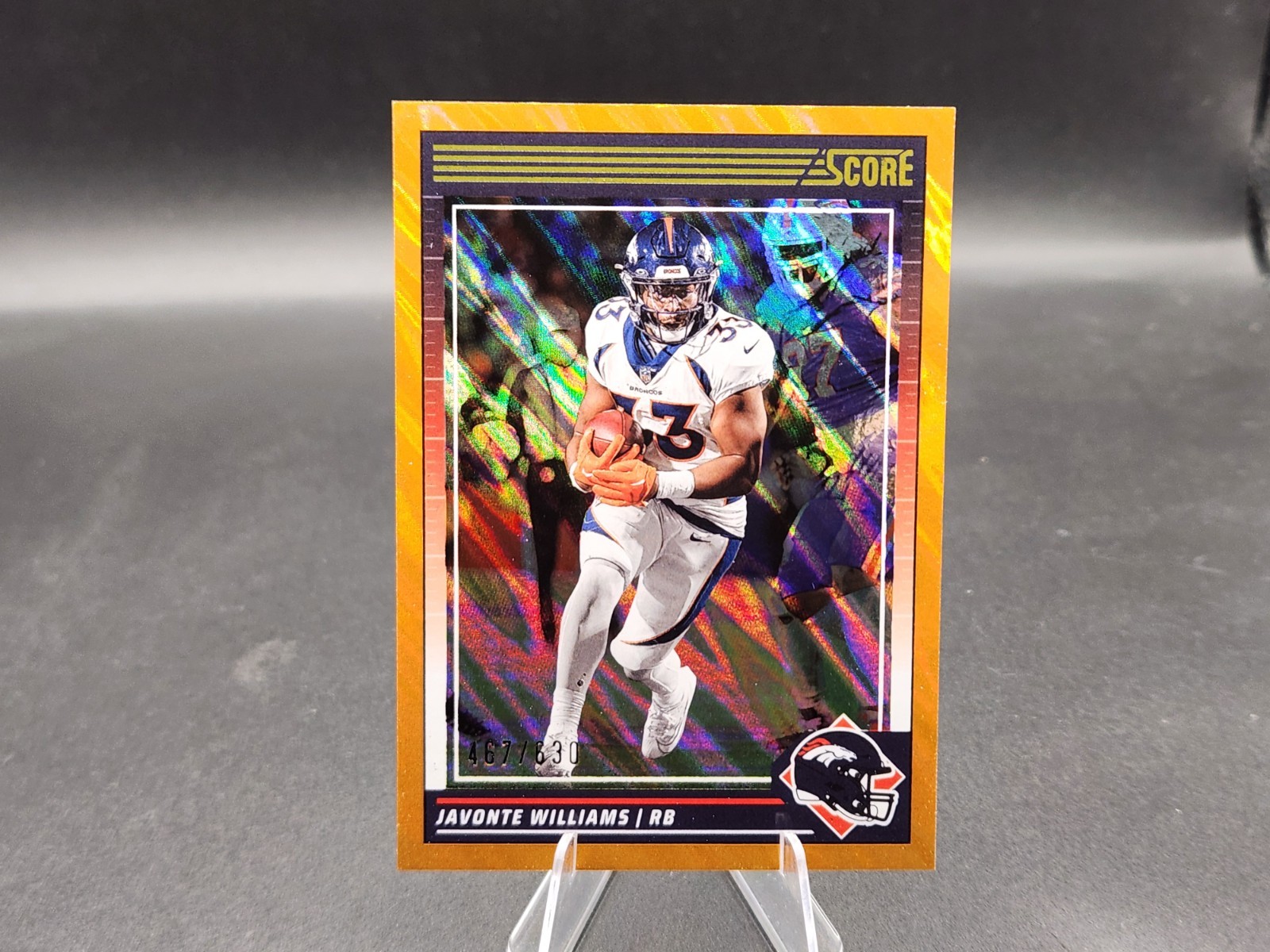 Javonte Williams 467/630 Orange Lava 2024 Score #85 Denver Broncos
