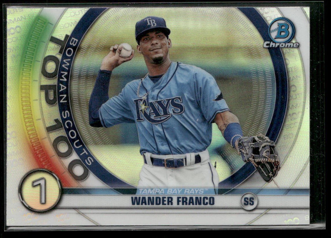 2020 Bowman #BTP-1 Wander Franco Chrome Bowman Scouts Top 100