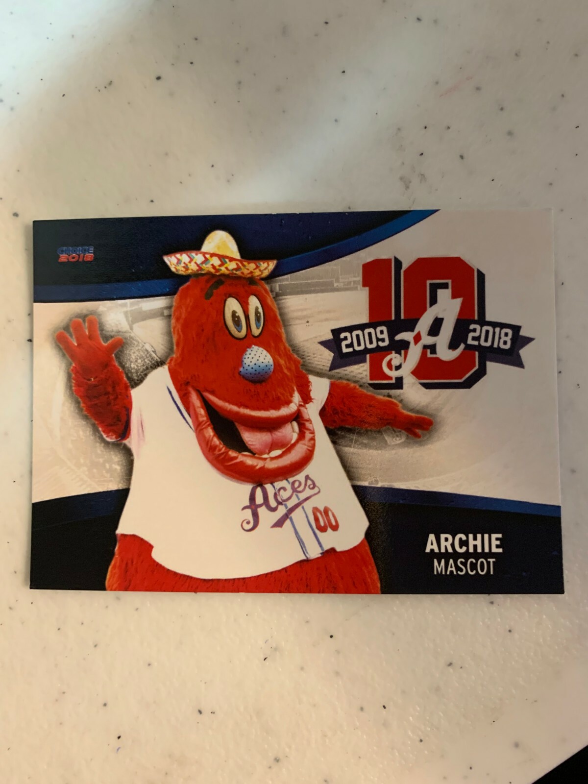 Mascot Archie 2018 Reno Aces Team Card