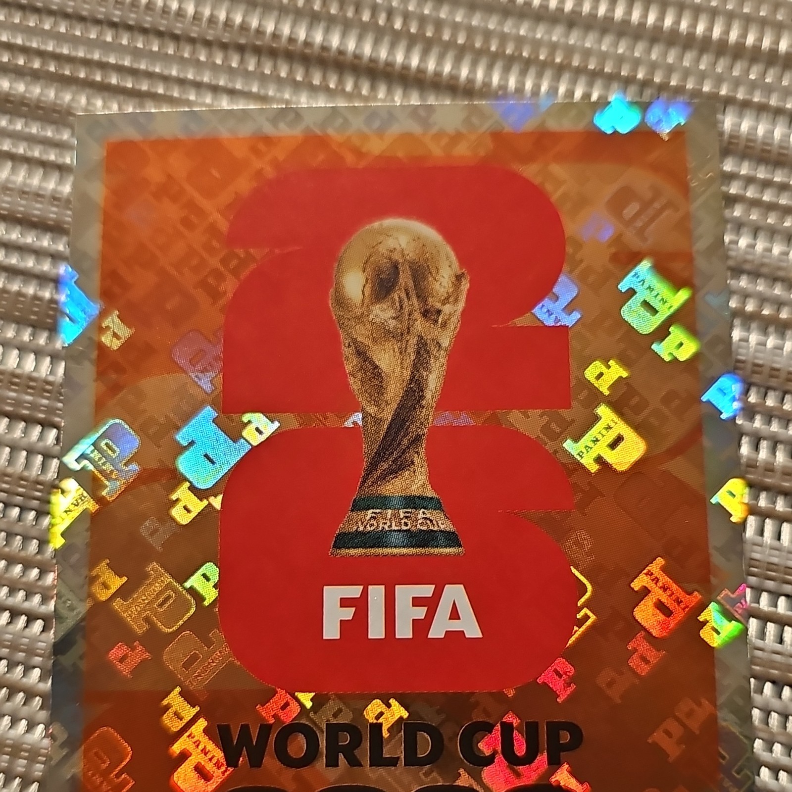 Panini FIFA World Cup Trophy Sports Sticker Hologram Finish, Non-stuck Single