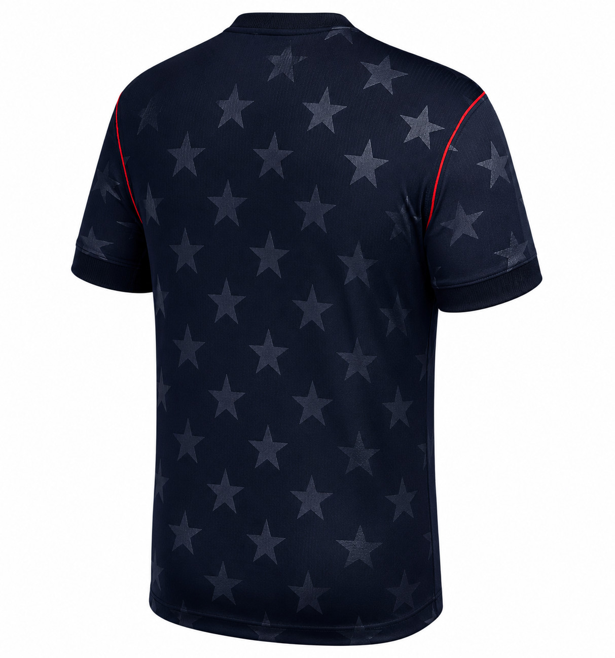 USA Soccer Jersey Navy Blue Stars Design Football Fan Shirt Lightweight Performa