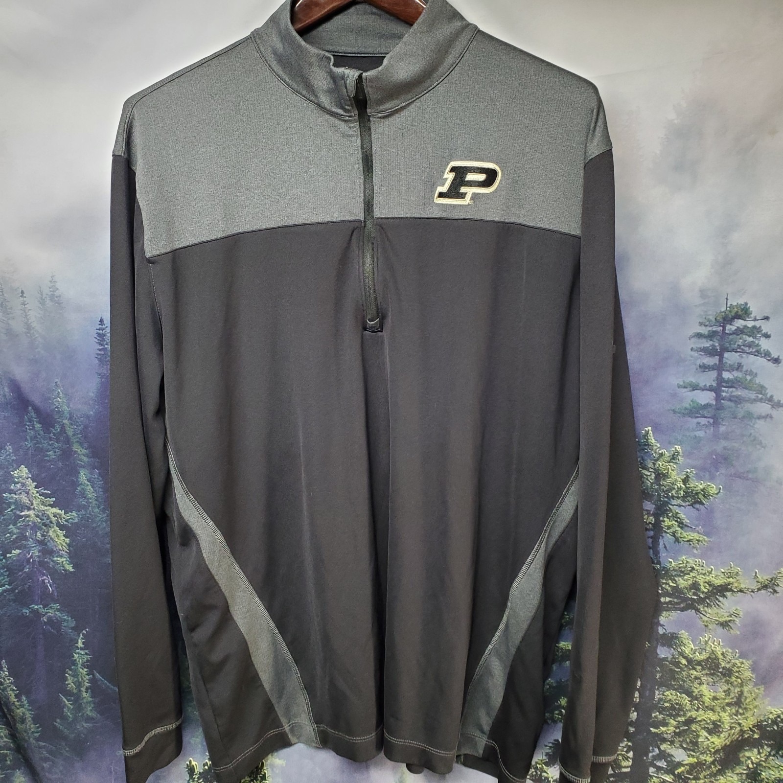 Columbia Purdue Boilermakers Mens Size XL 1/4 Pullover Logo Jacket
