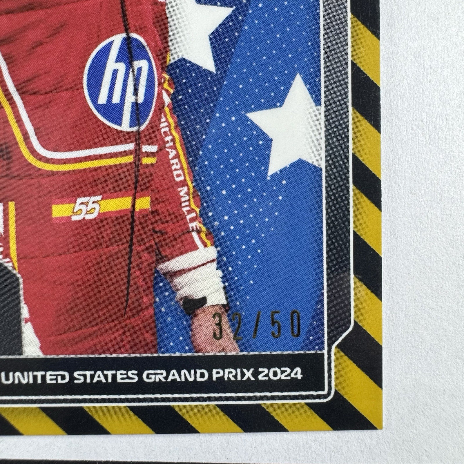 2024 Topps F1 United States GP Carlos Sainz /50 Scuderia Ferrari Exclusive AUT-7
