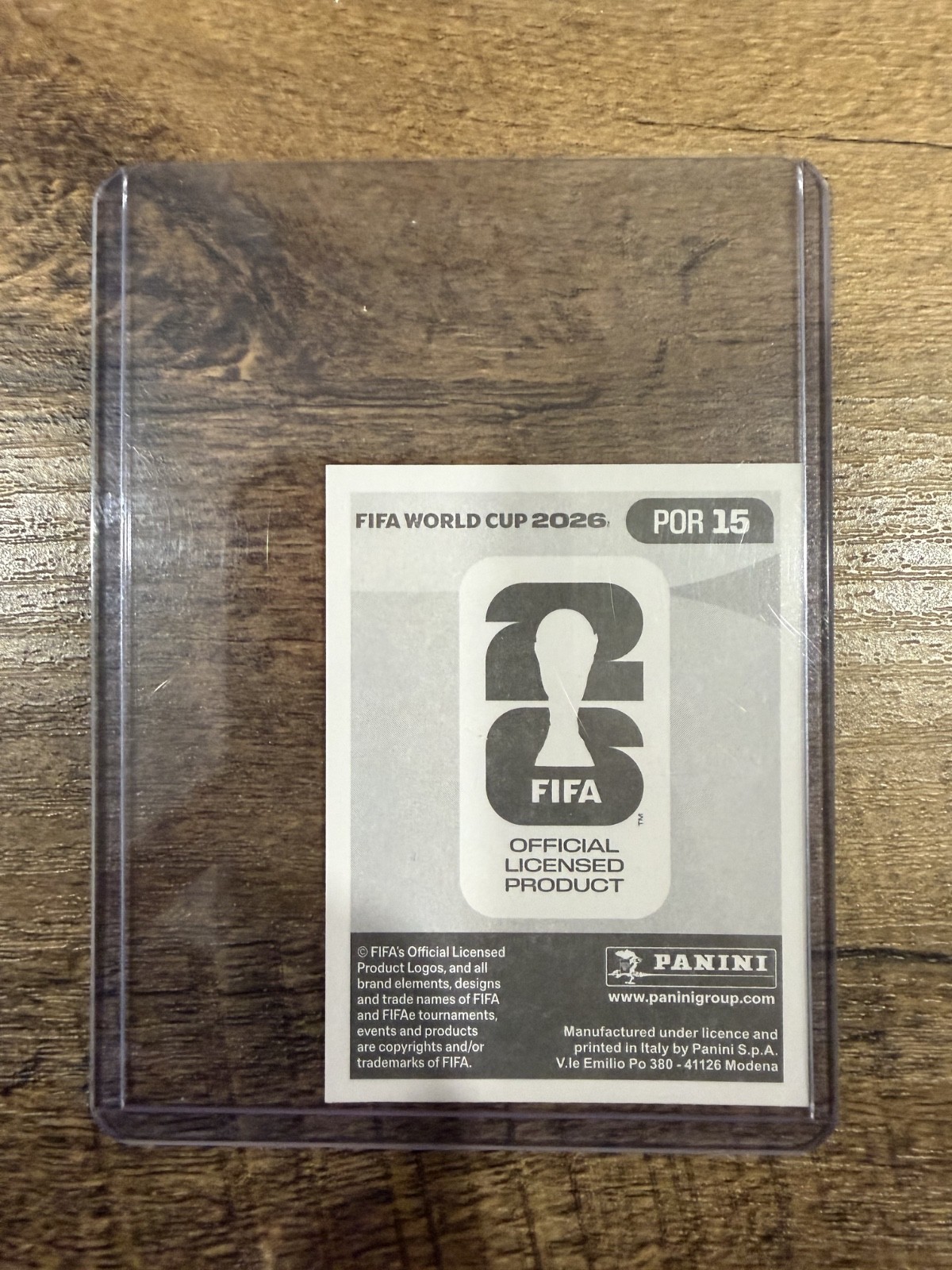 Cristiano Ronaldo Panini FIFA World Cup 2026 Gold Crumple Parallel Sticker