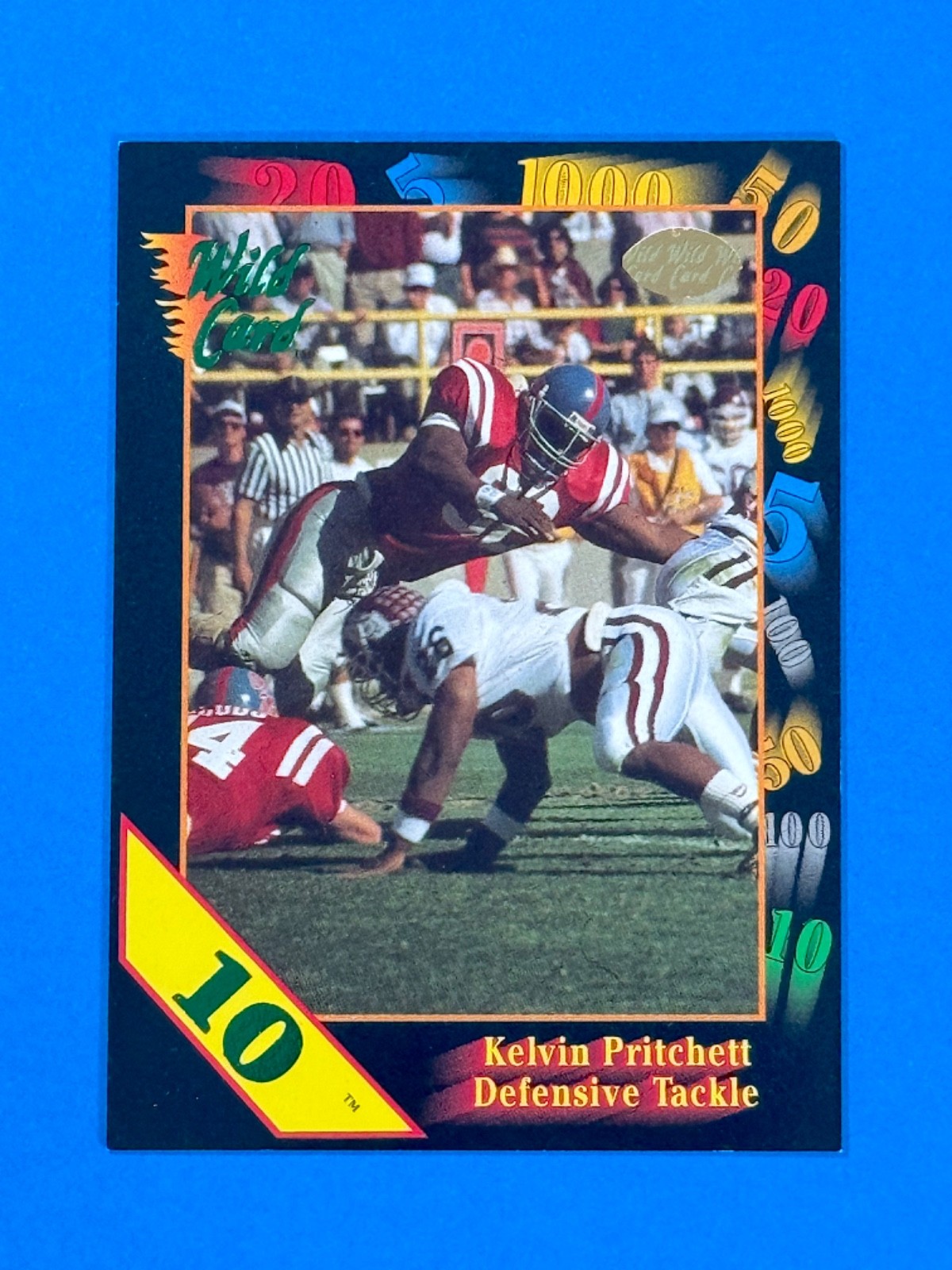 1991 Wild Card 10-Stripe College Draft Picks Football Cards (You Choose!)