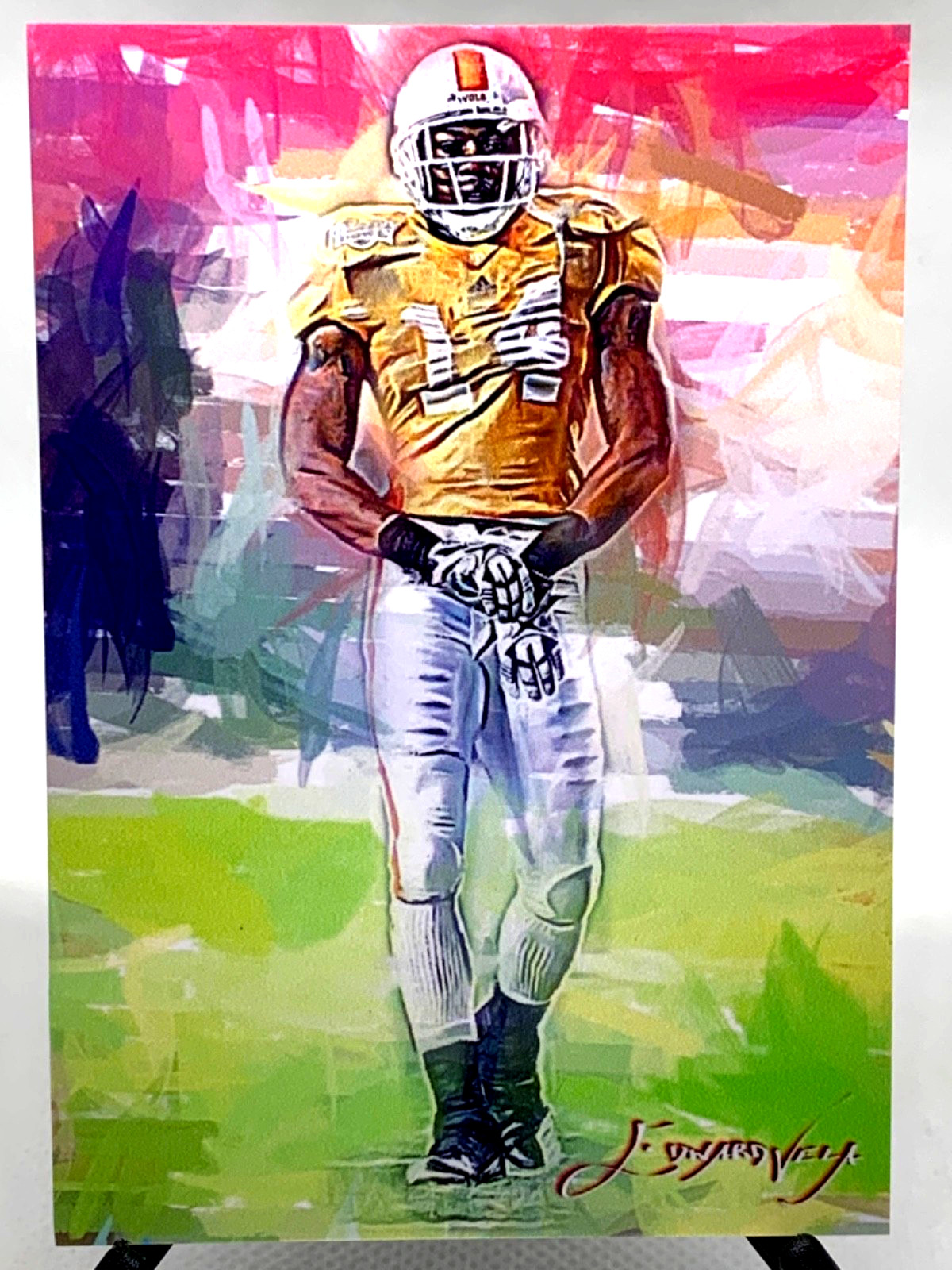 Eric Berry 39/50 Limited Edition Signed Edward Vela card (Football)