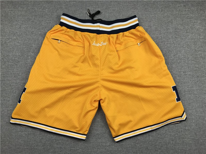 2 Colors Mens Michigan Wolverine Basketball Shorts Sport Shorts All Stitched