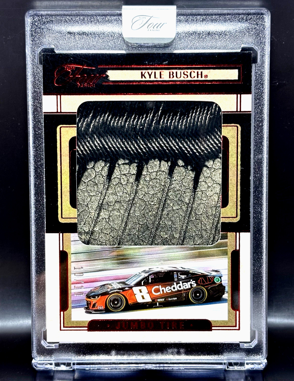 Kyle Busch 2025 Panini Turn Four Racing Jumbo Tire Swatch Race-Used #10/10