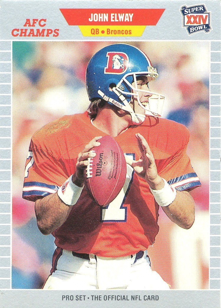 PRO-SET SUPER-BOWL SILVER John Elway BRONCOS Stanford HOF