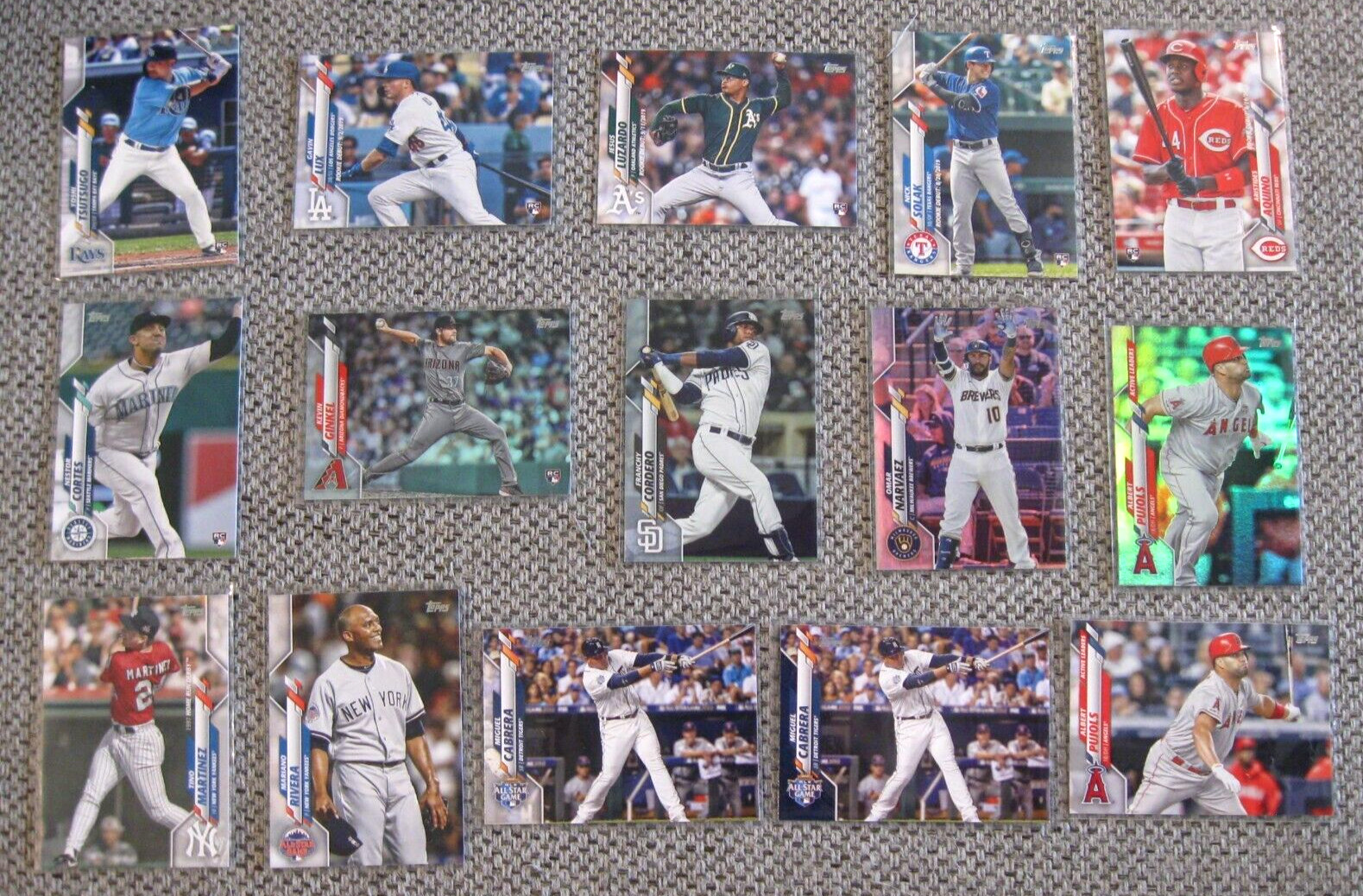 2020 TOPPS UPDATE 15-CARD LOT Tsutsugo/Lux/Aquino/Cortes/Cordero/Rivera/Pujols..