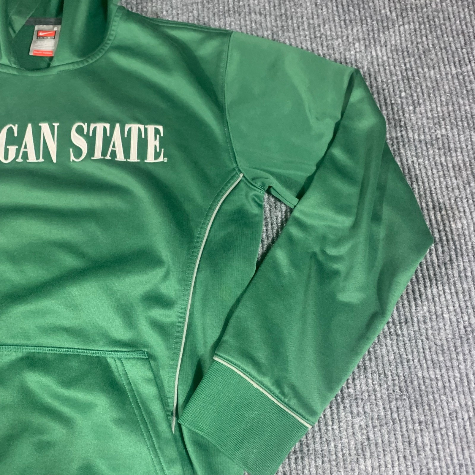 VTG Nike Michigan State Spartans Hoodie Adult Small Embroidered Y2K Sweatshirt
