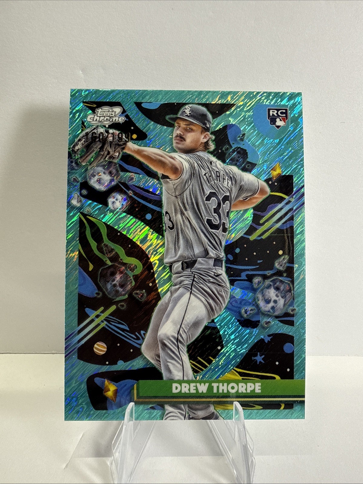 Drew Thorpe RC 2025 Topps Cosmic Chrome Aqua Equinox Refractor #73/199 #184