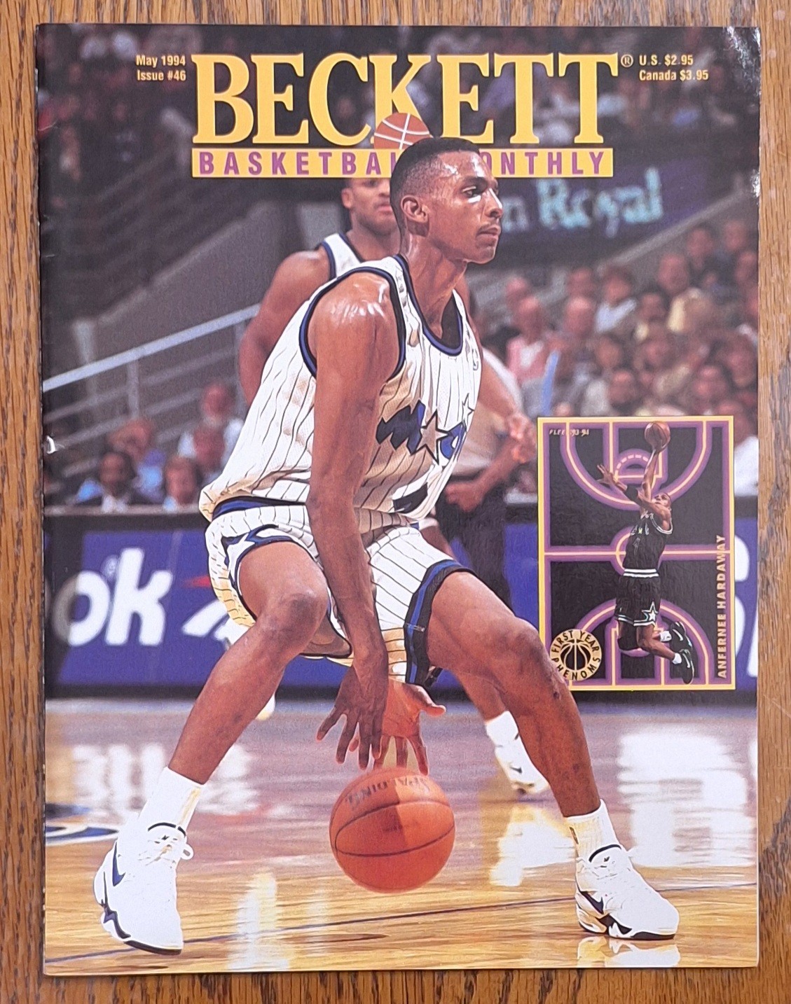Beckett May 1994 Issue #46 Hardaway, Olajuwon, Rider Basketball Card Monthly