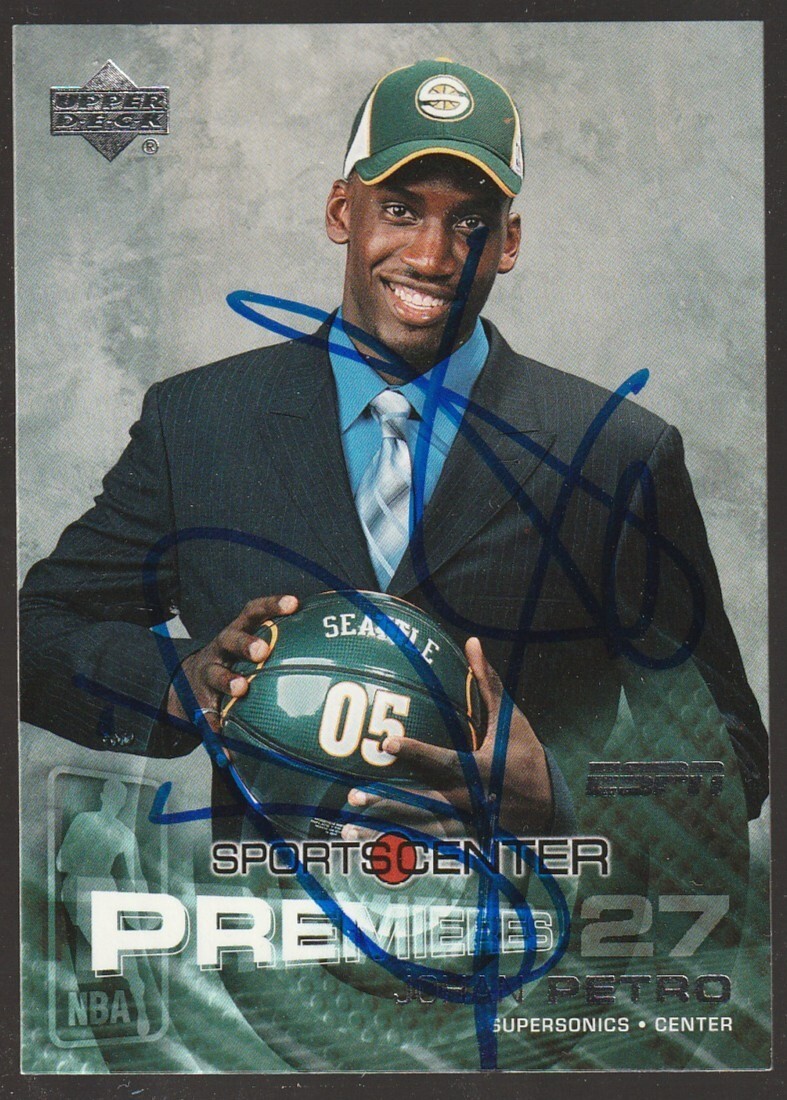 2005-06 Upper Deck ESPN #107 Johan Petro IP autograph signed card