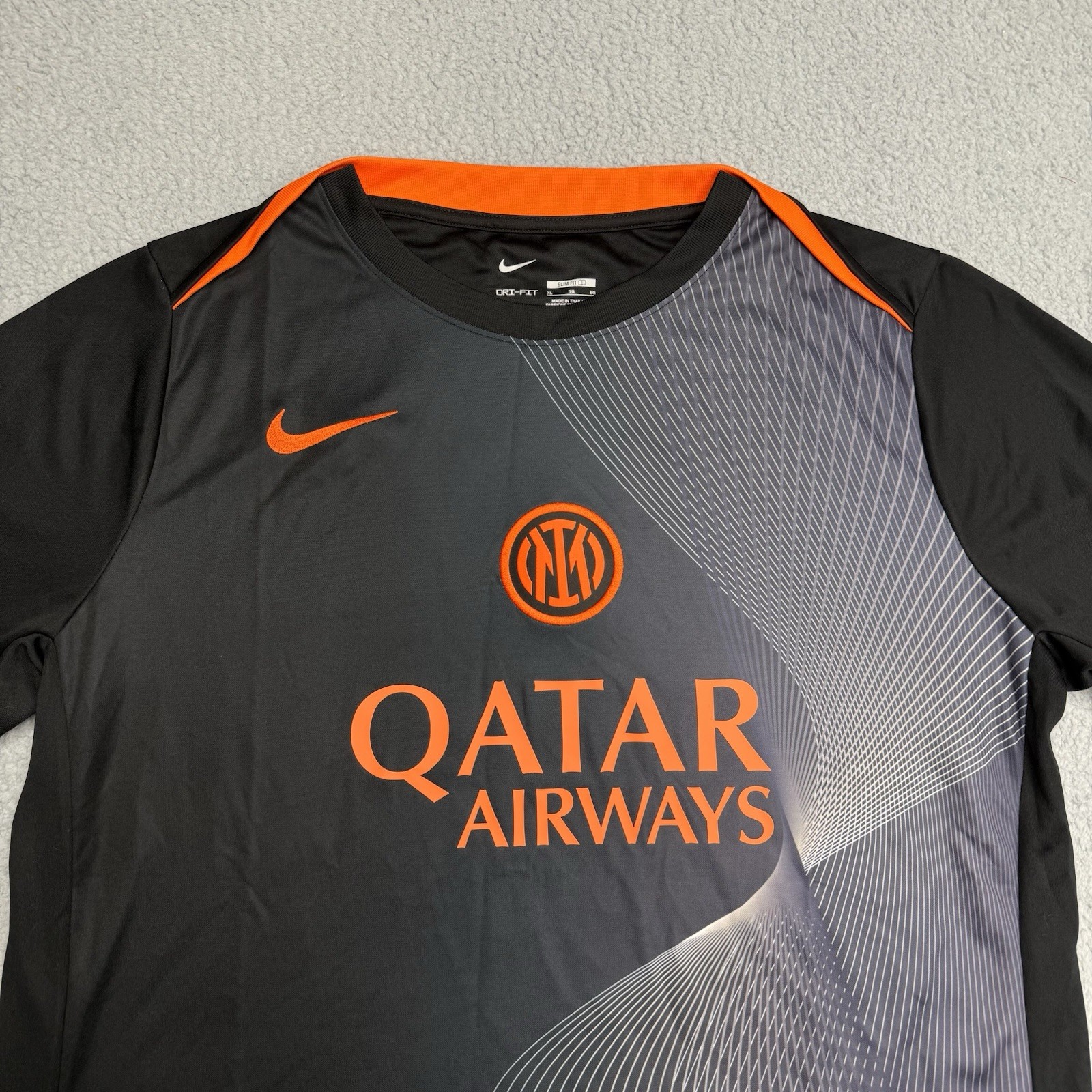 Nike Inter Milan 23/24 Third Jersey Mens XL Black Orange HM3441-010 Total 90