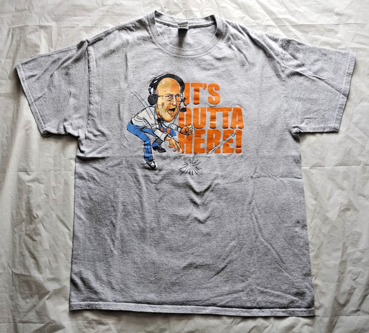 Gary Cohen New York Mets Announcer Caricature Cartoon T-Shirt – Size Large / L