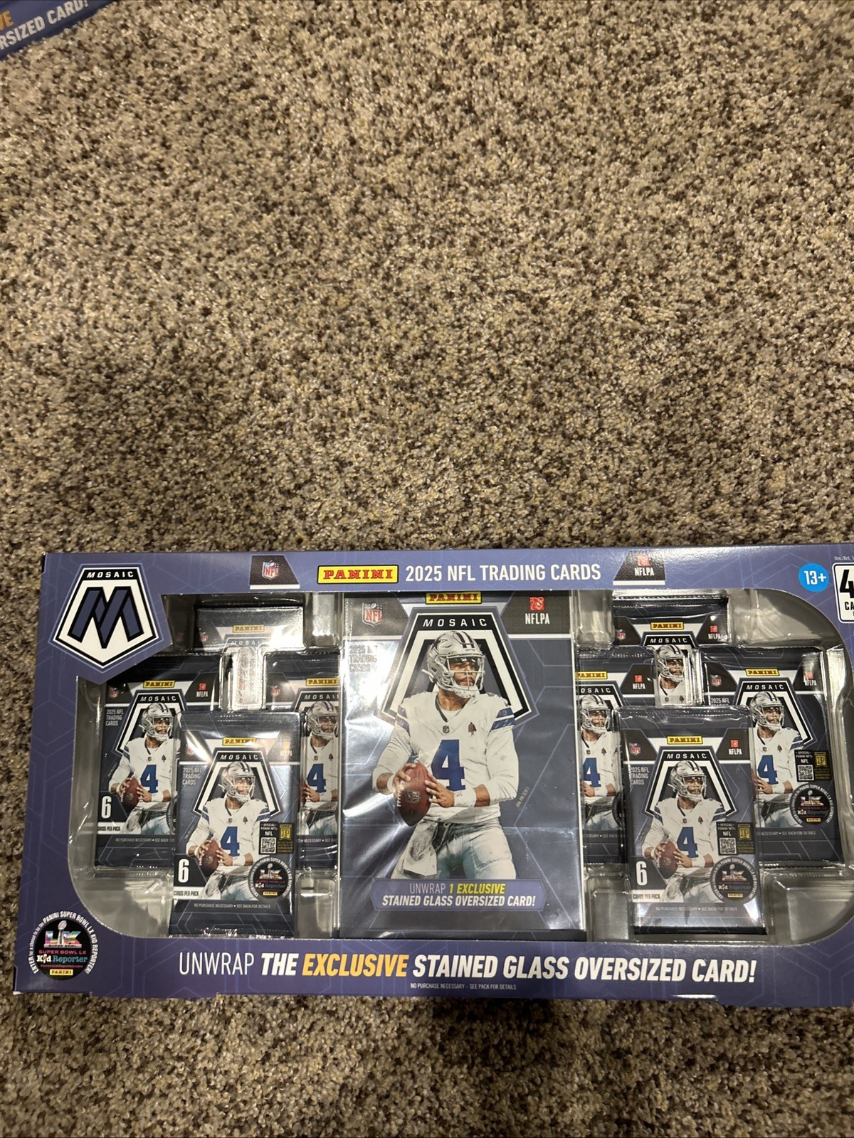 LOT OF 5 2025 Panini Mosaic NFL Costco Exclusive Bundle Box Jumbo Stained Glass