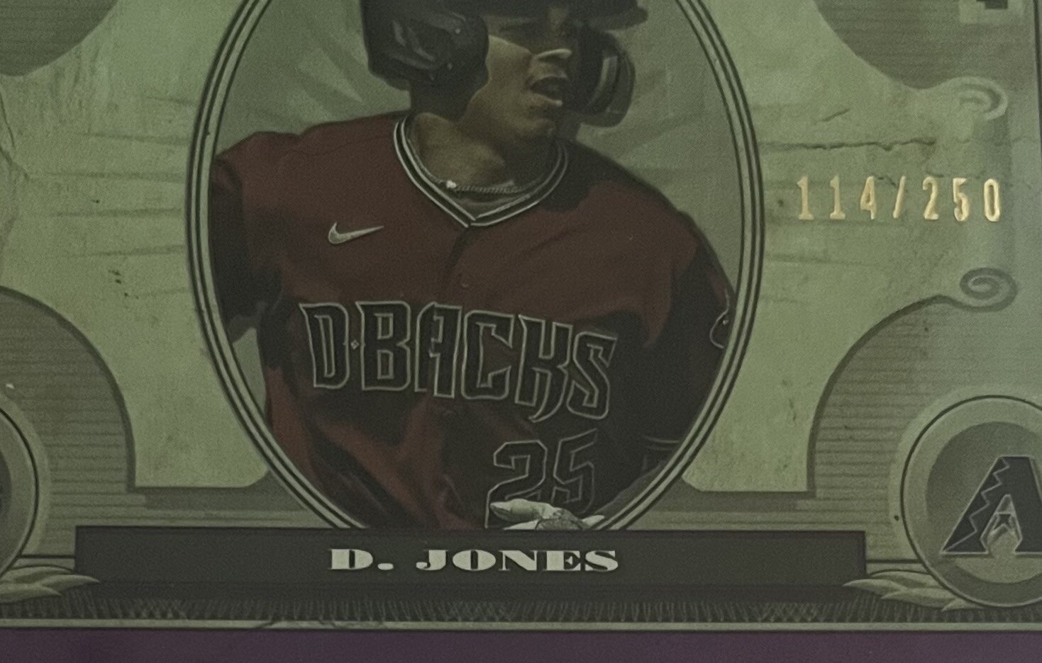 2023 Bowman Platinum New Money DRUW JONES Purple Insert 114/250 #NM-9 D-backs