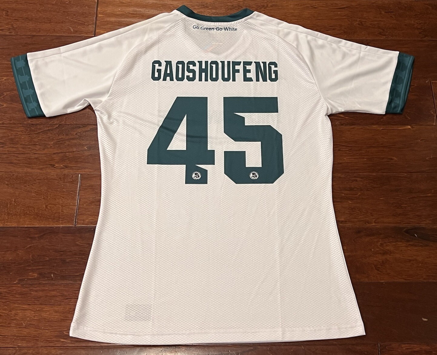 Michigan State Spartans Mens 3XL White Gaoshoufeng #45 Chinese Soccer Jersey