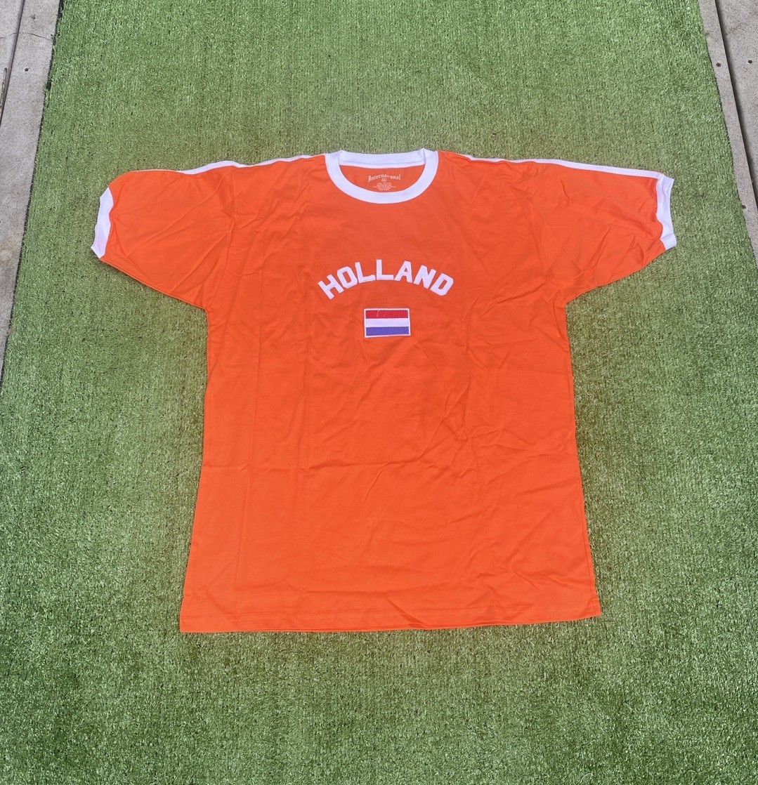Holland World Cup Soccer Orange T shirt. Multiple Sizes