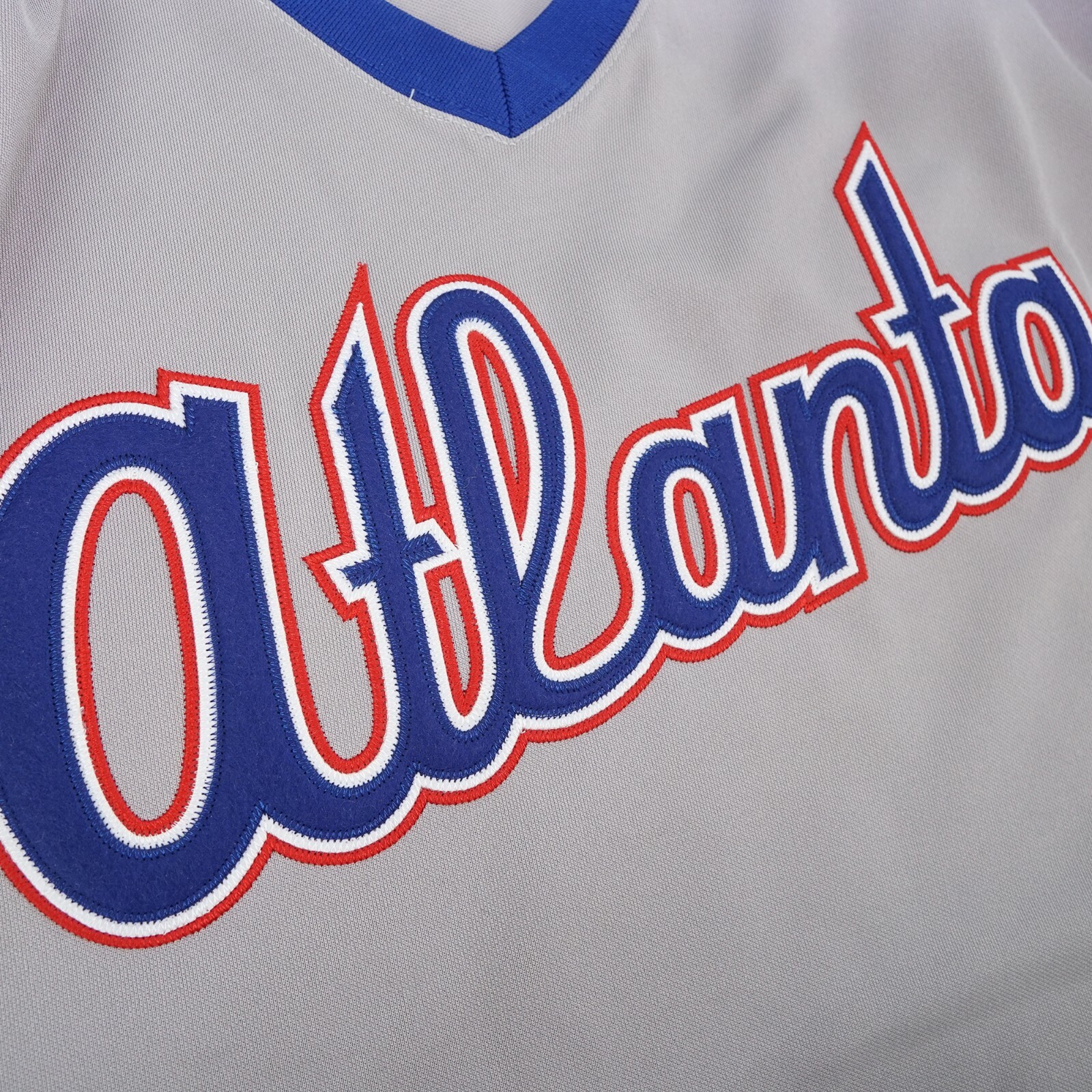 Atlanta Braves 1978 Cooperstown Men’s Grey Road Throwback Jersey