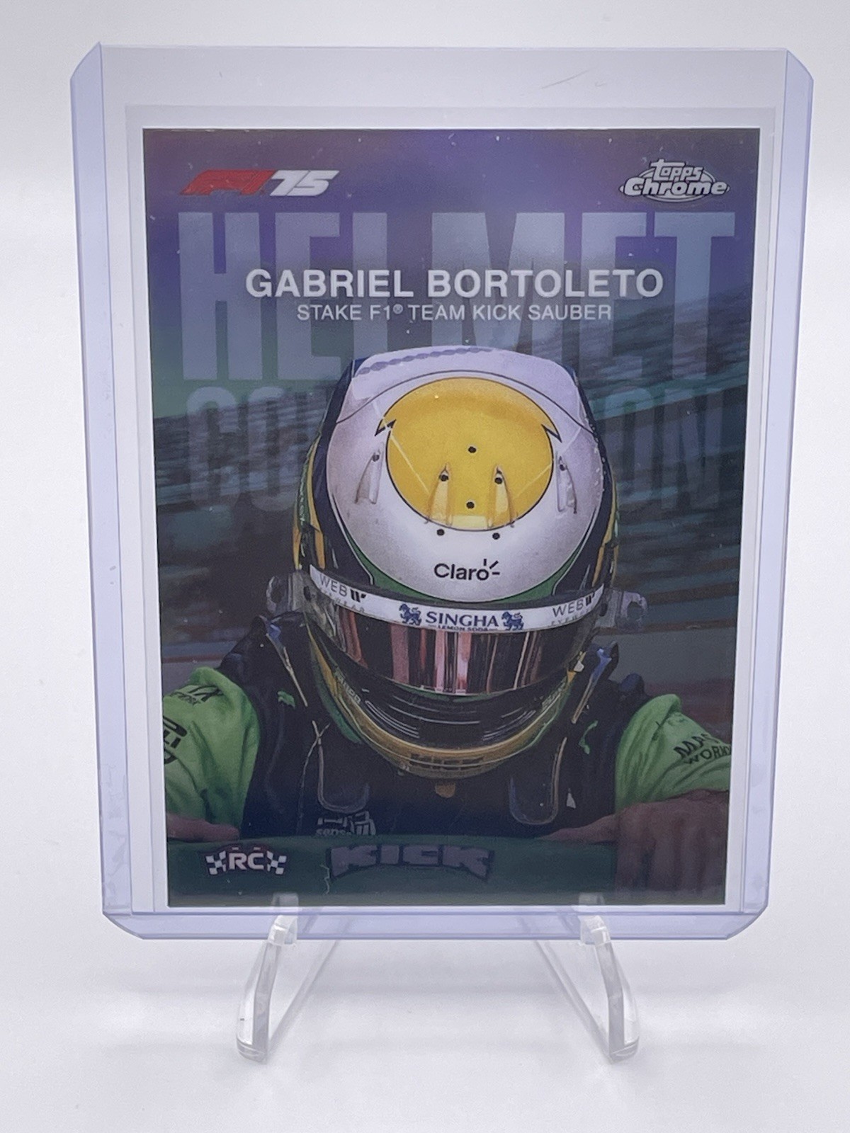 Topps Chrome F1 2025 Helmet Collection RC Bortoleto Bearman Hadjar 3 Card Lot