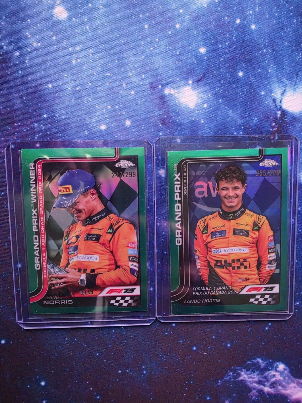 2025 Topps Chrome Formula 1 F1 Lando Norris Teal /299 #130 #116
