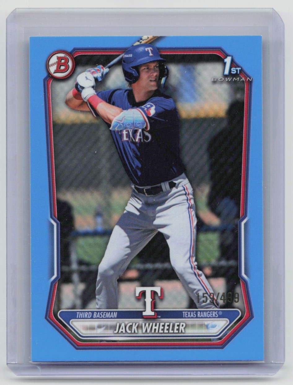 Topps 2026 Bowman Jack Wheeler RC Texas Rangers 1st Bowman #BP-74 159/499 Blue