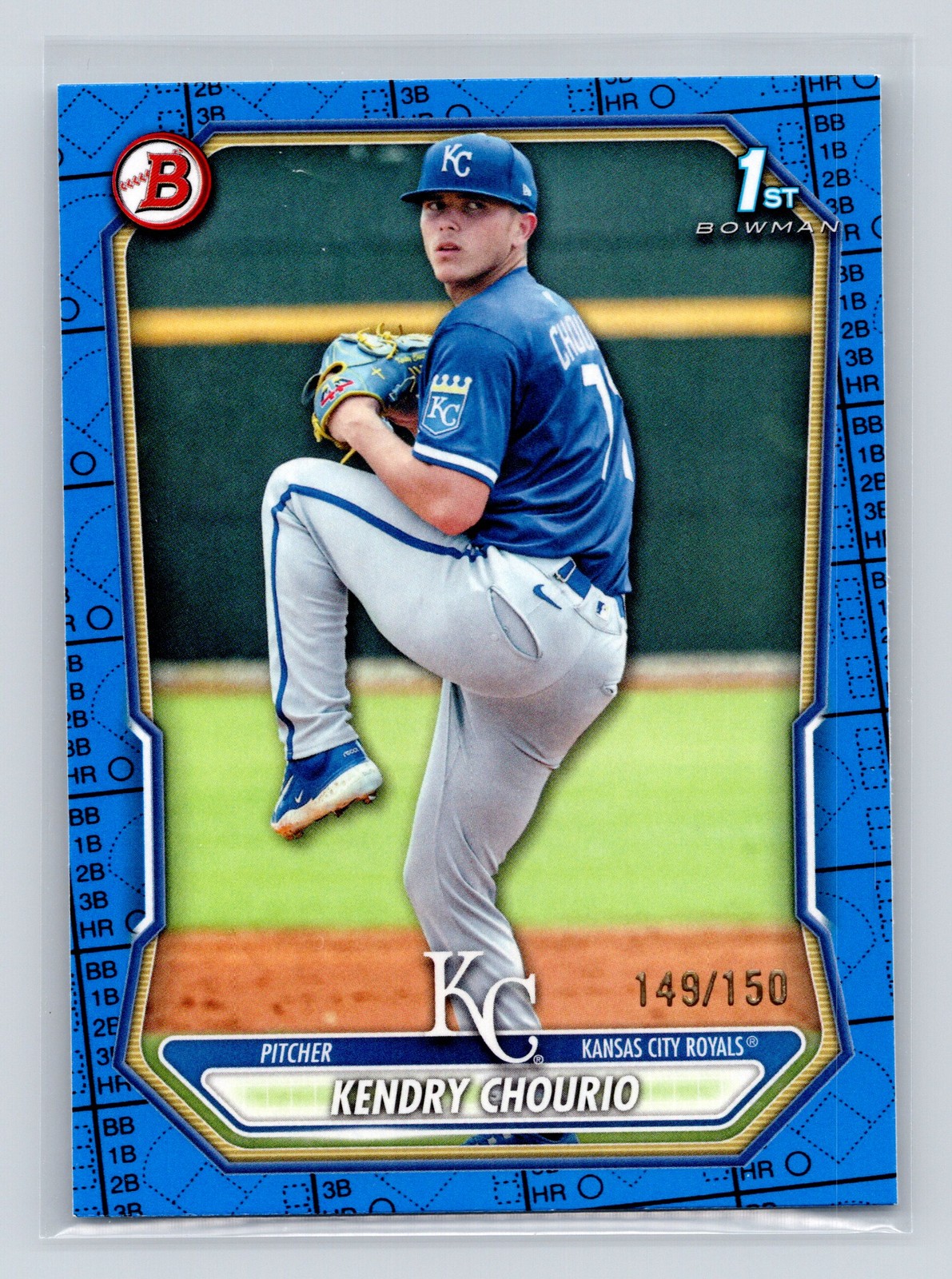 2026 Bowman #BP-7 Kendry Chourio Prospects Blue Pattern #/150
