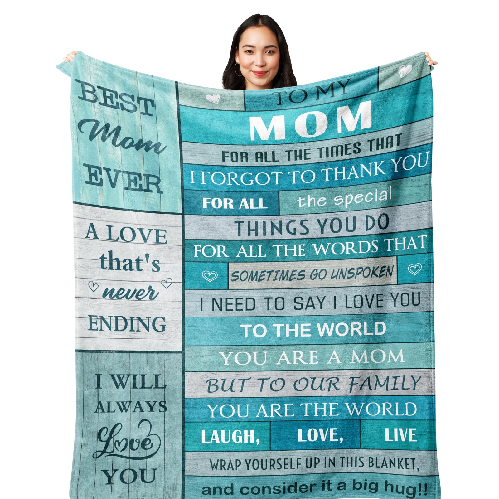 POQUSH Gifts for Mom, Birthday Moms, Mom Gift 60x50in,