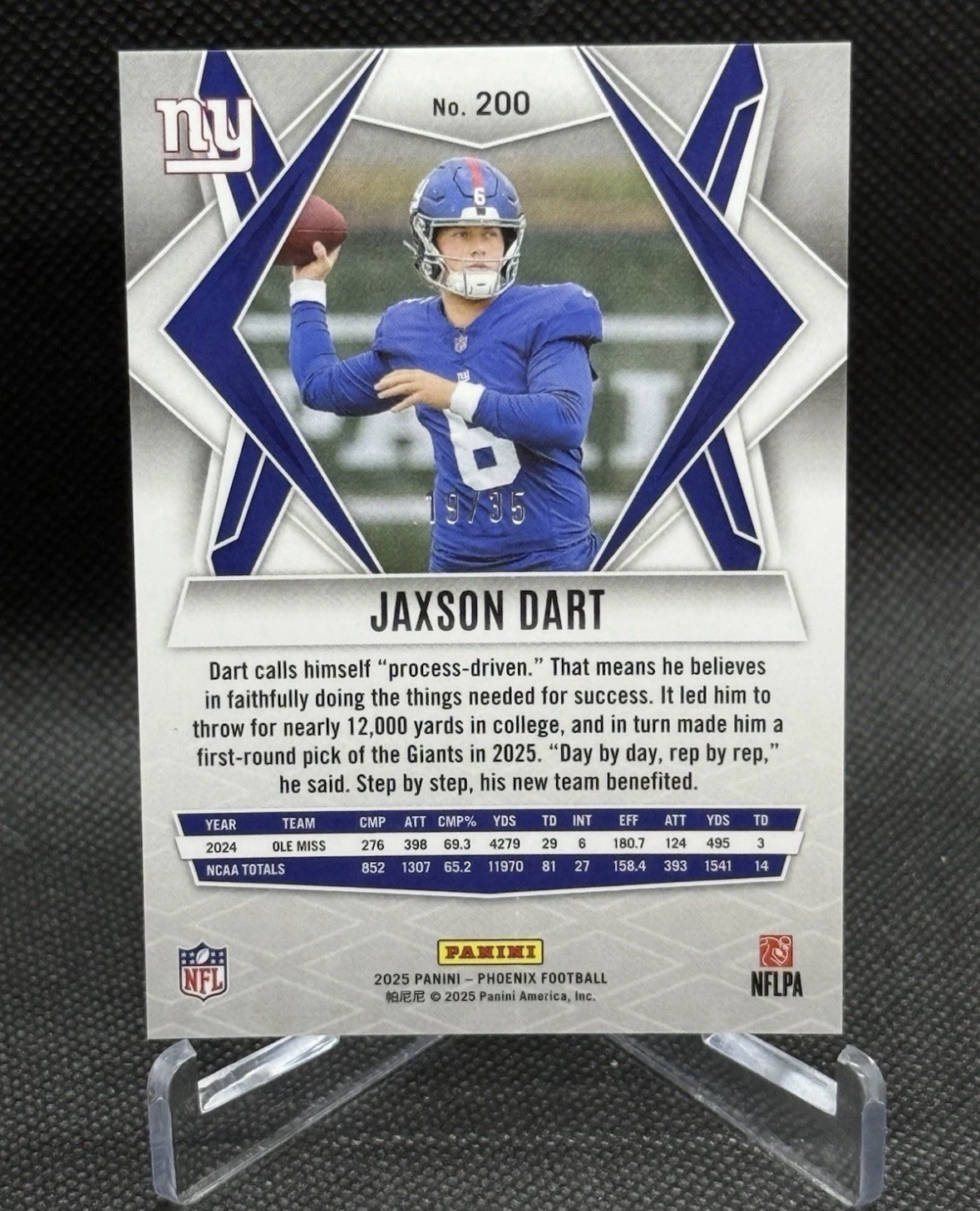 CHASER PACK🚨- Rookie Jaxson Dart #200 Blue /35 Giants
