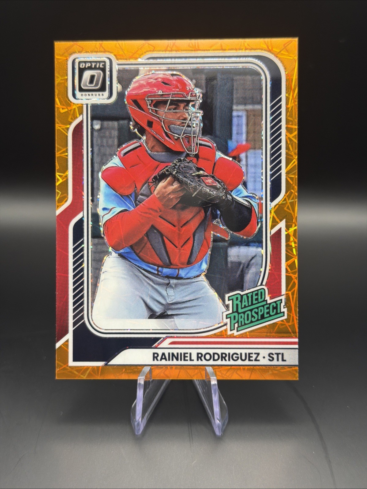 Rainiel Rodriguez 2026 Donruss Baseball Optic Orange Velocity Prizm Prospect