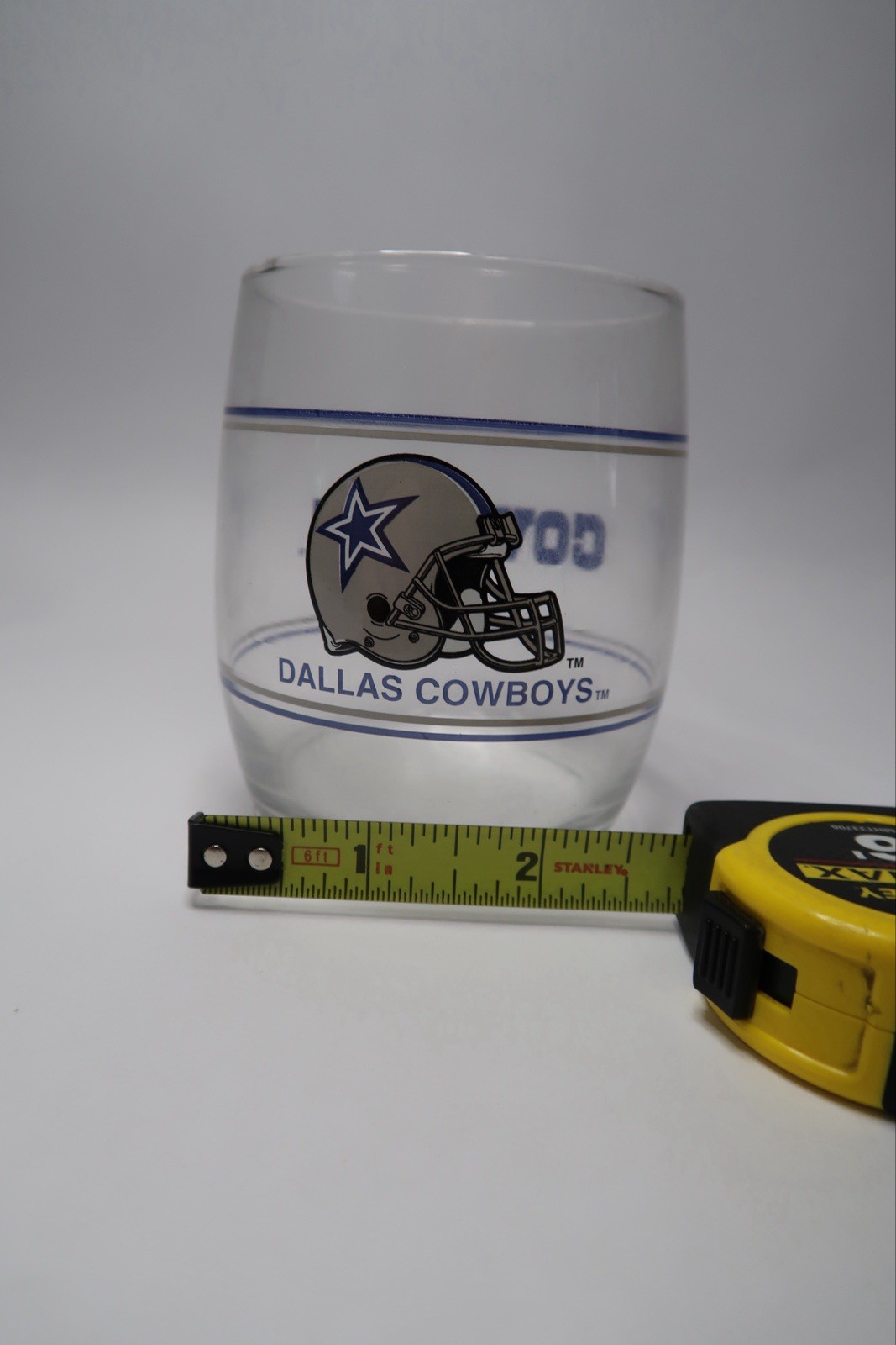 Set of 6 Vintage Dallas Cowboys Glasses Tumblers Whiskey Rocks NFL 12 oz B28