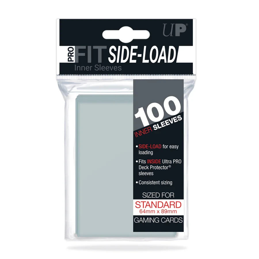1 pack of 100 Ultra PRO Pro-Fit Standard Sized Side-Load Clear Inner Sleeves