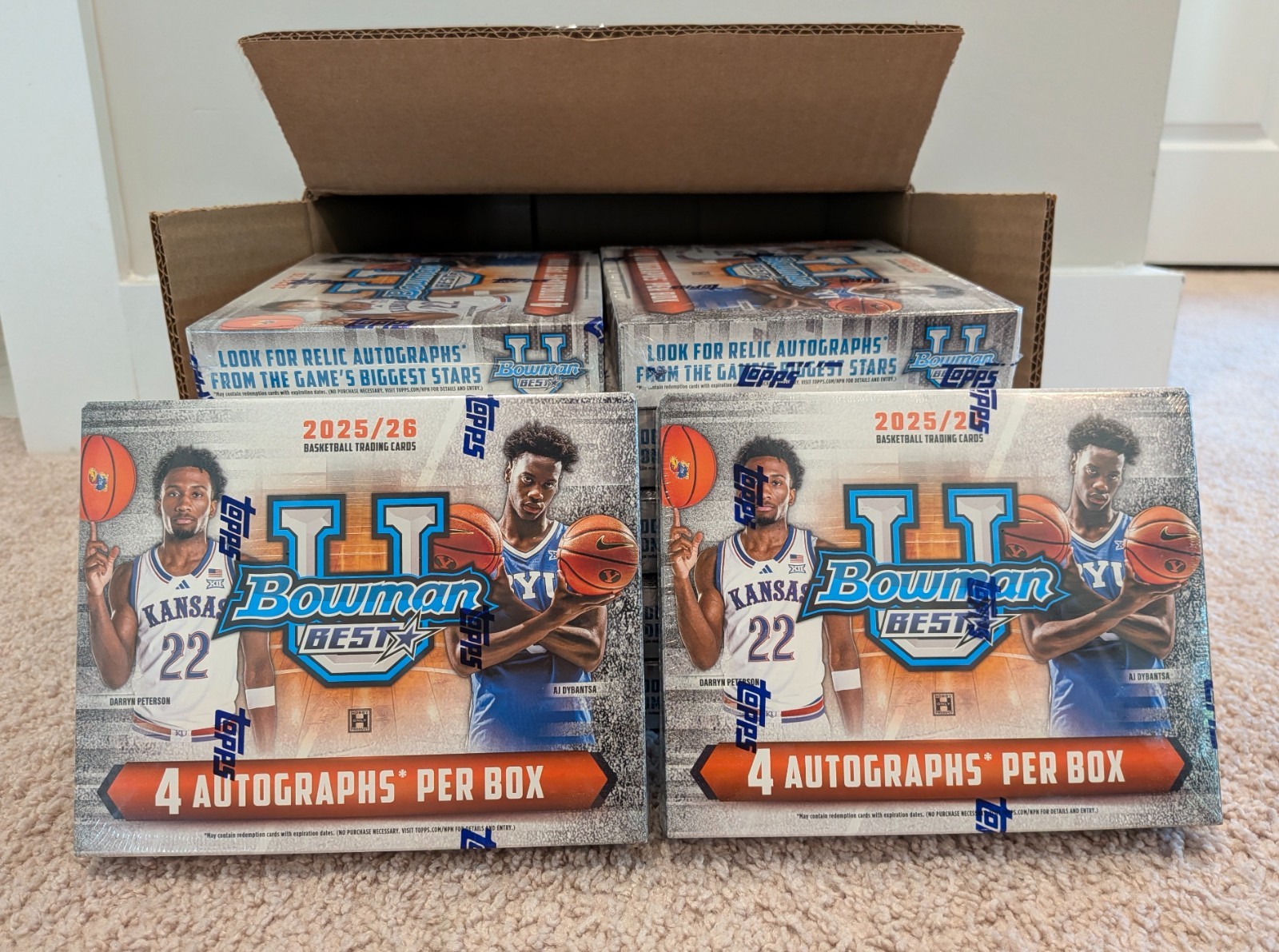 2025-26 Bowman University Best Basketball Hobby Box Fresh Case Run UNSEARCHED